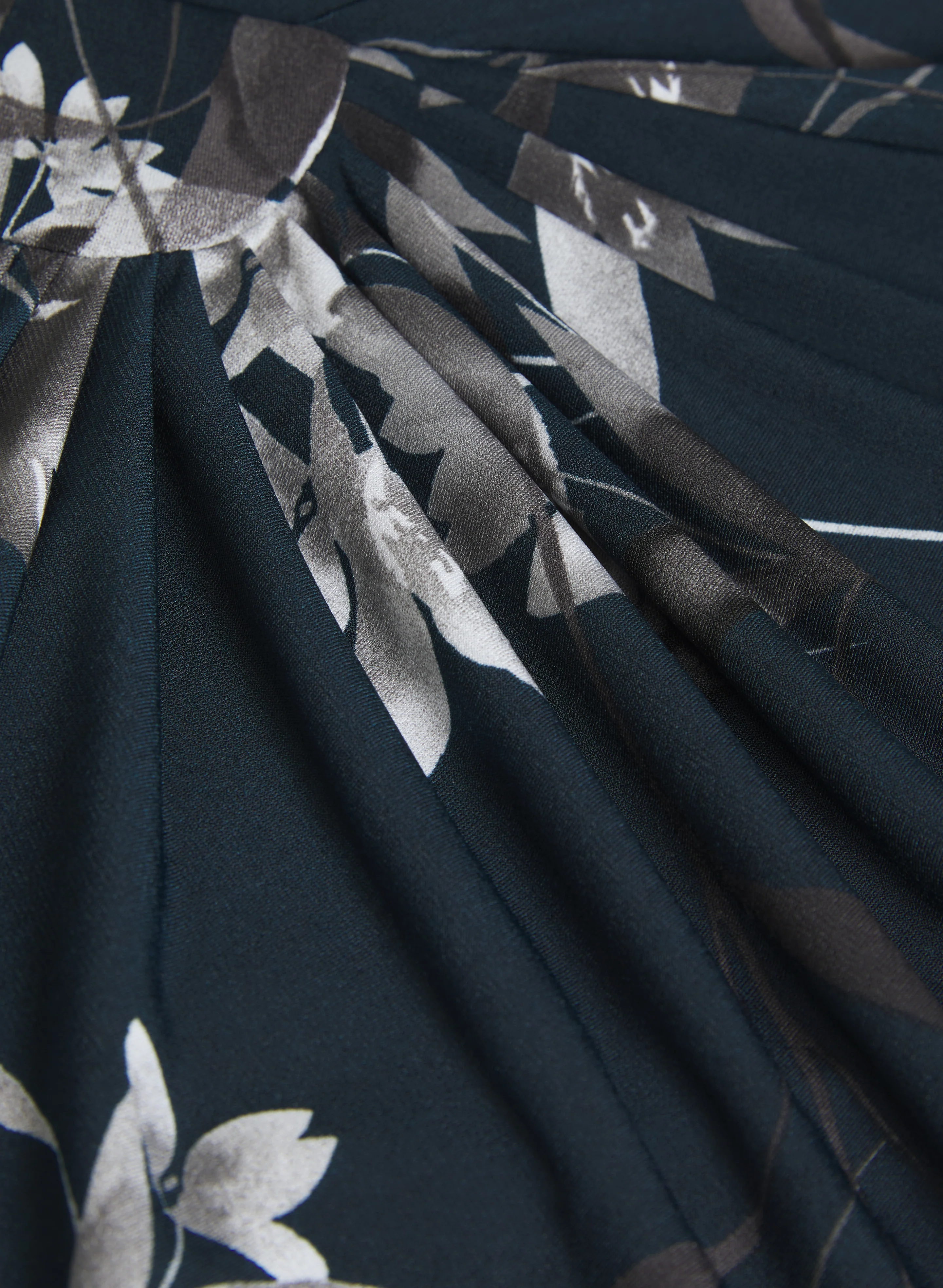 Draped Floral Dress - Image 7