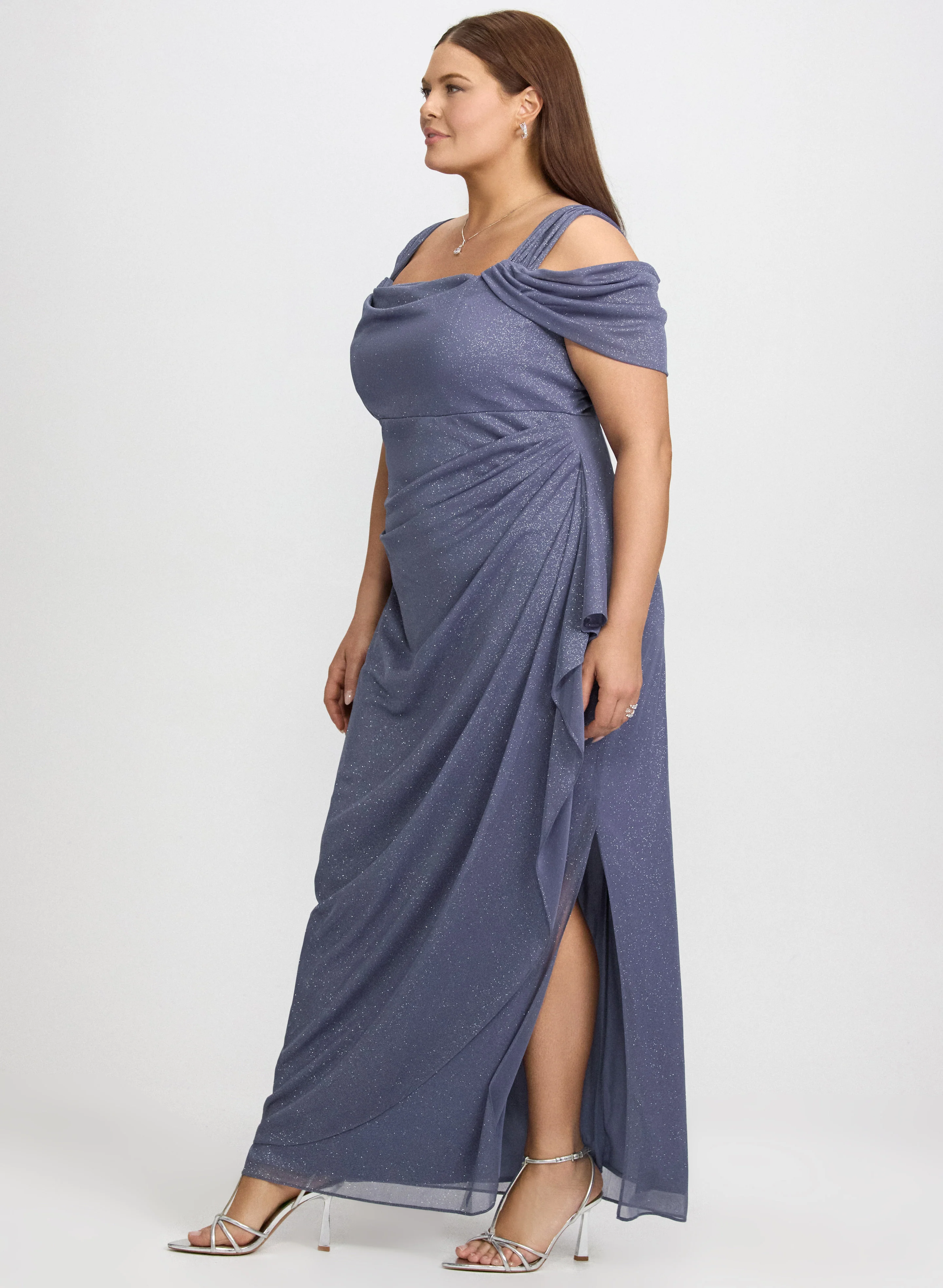 Draped Glitter Dress - Image 2