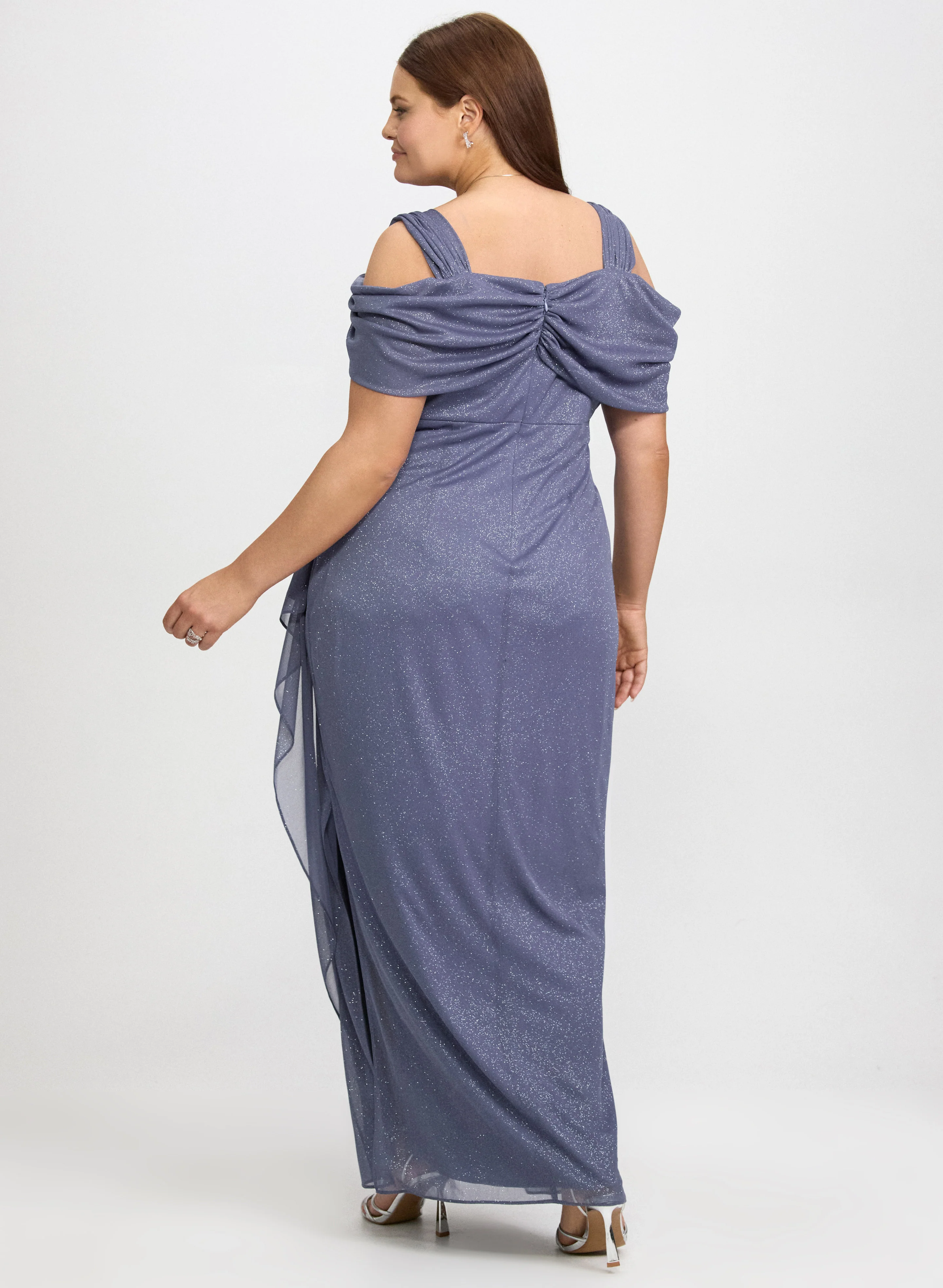 Draped Glitter Dress - Image 3