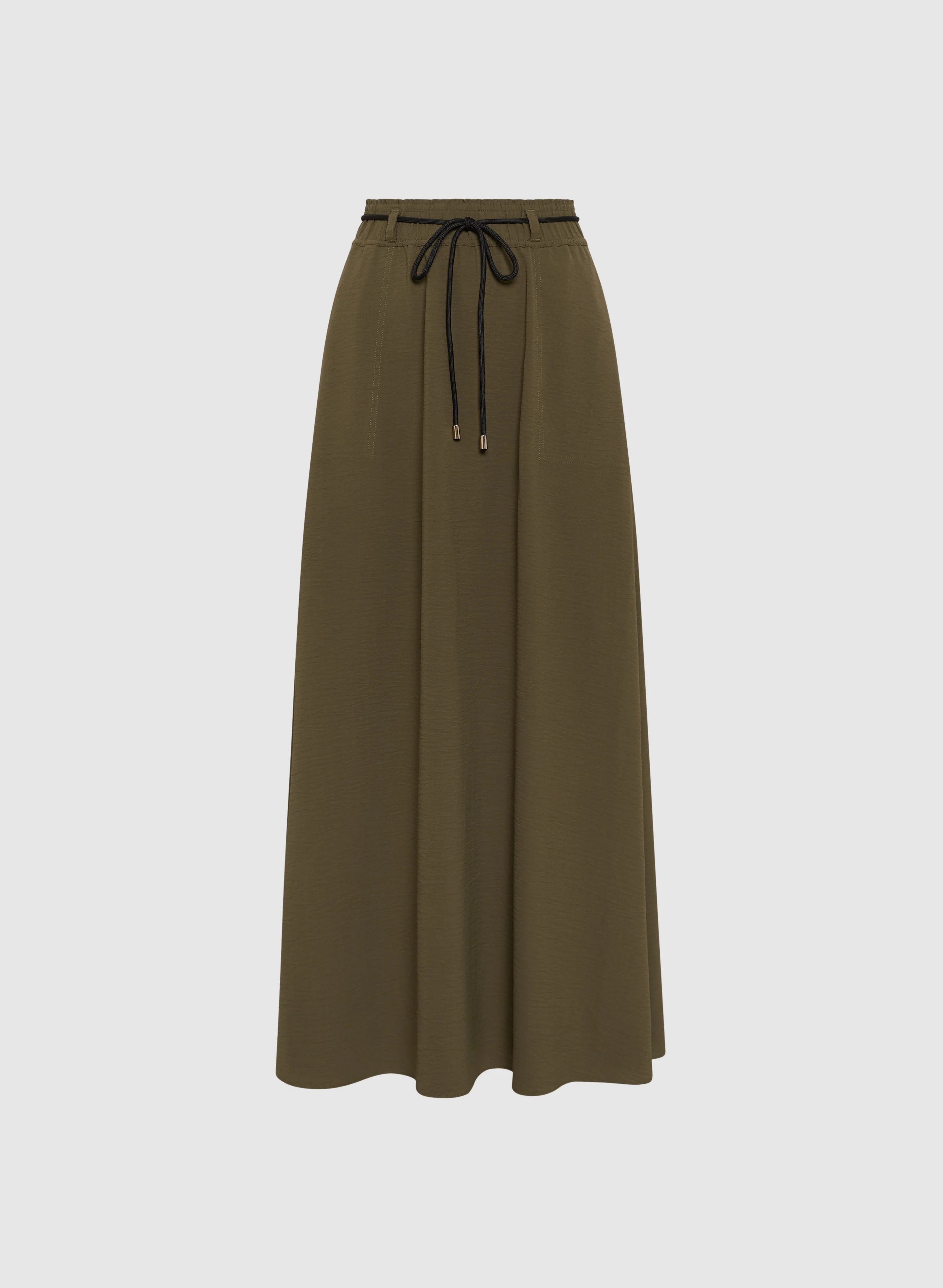Drawstring Crinkled Maxi Skirt - Image 6