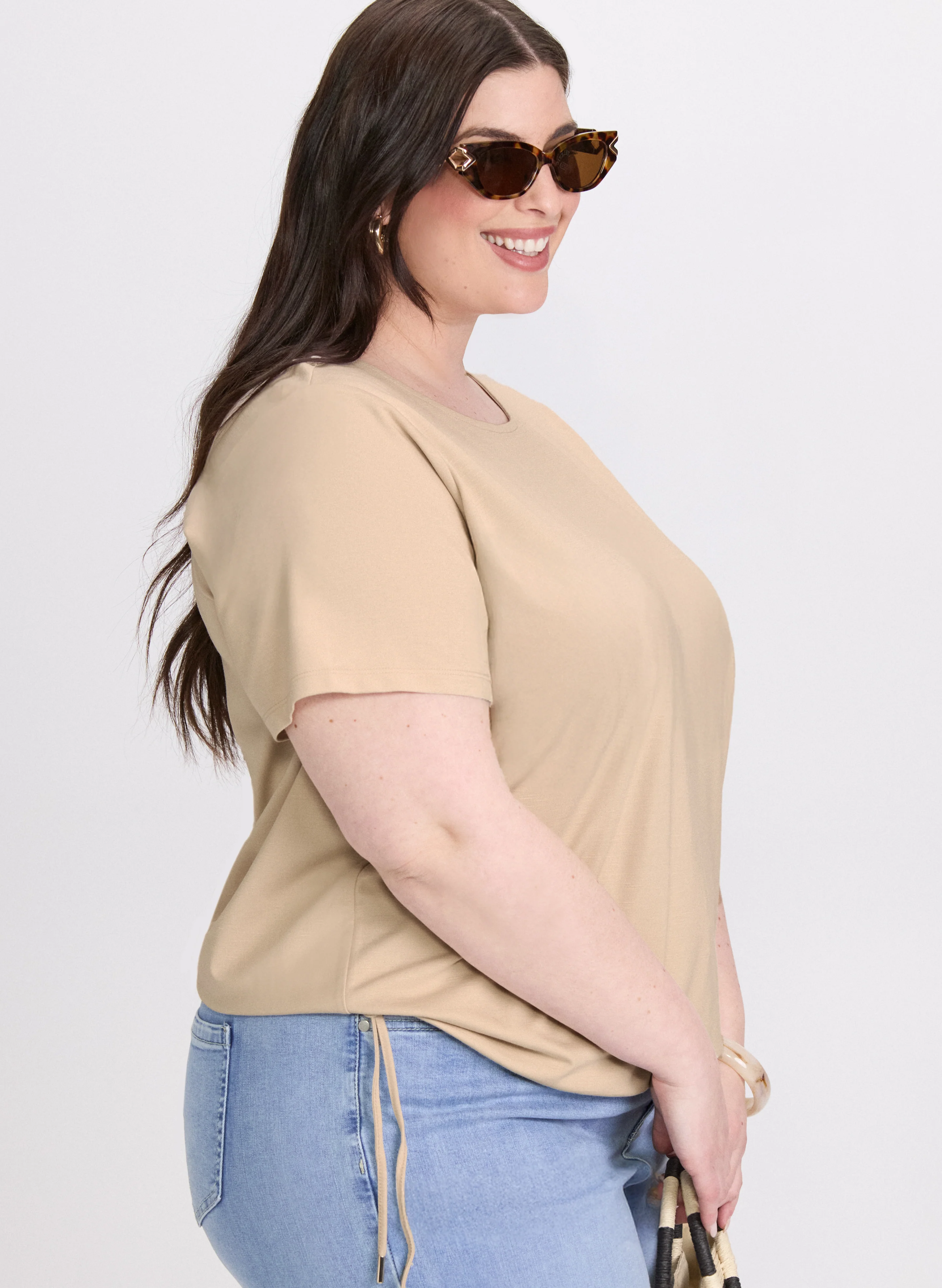 Drawstring Detail T-Shirt - Image 2