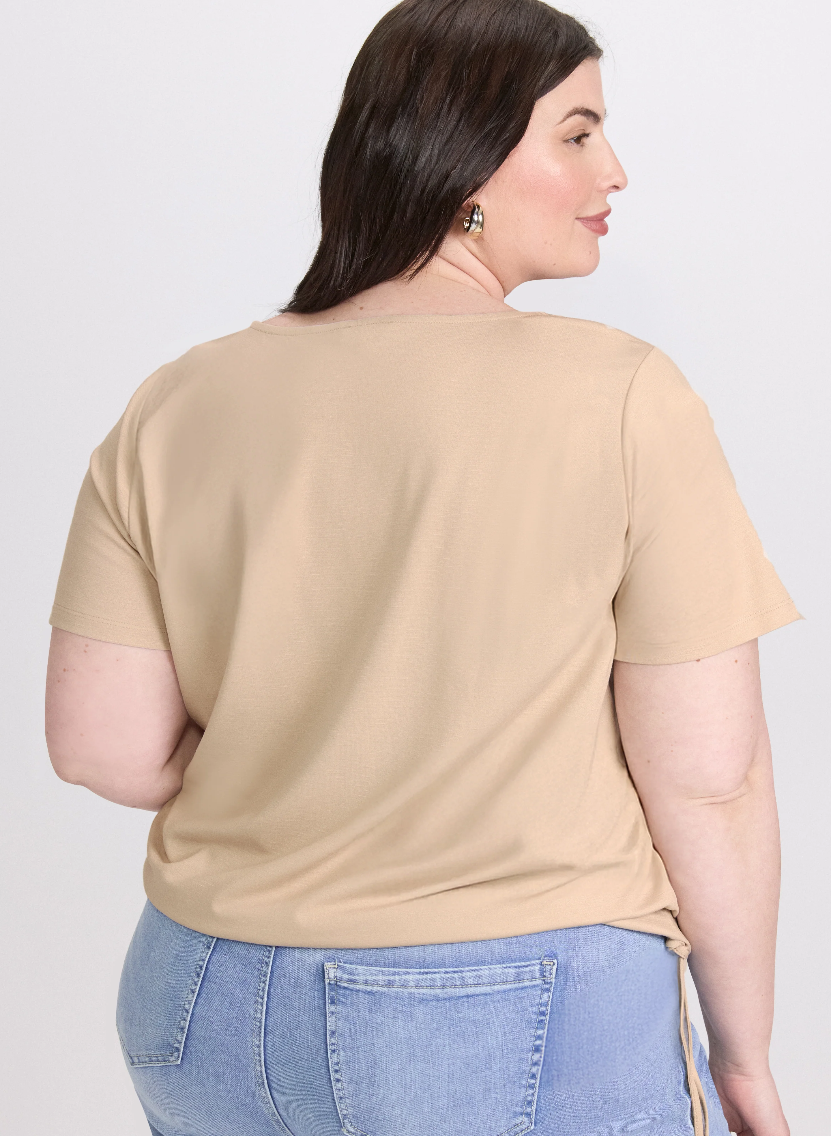 Drawstring Detail T-Shirt - Image 4