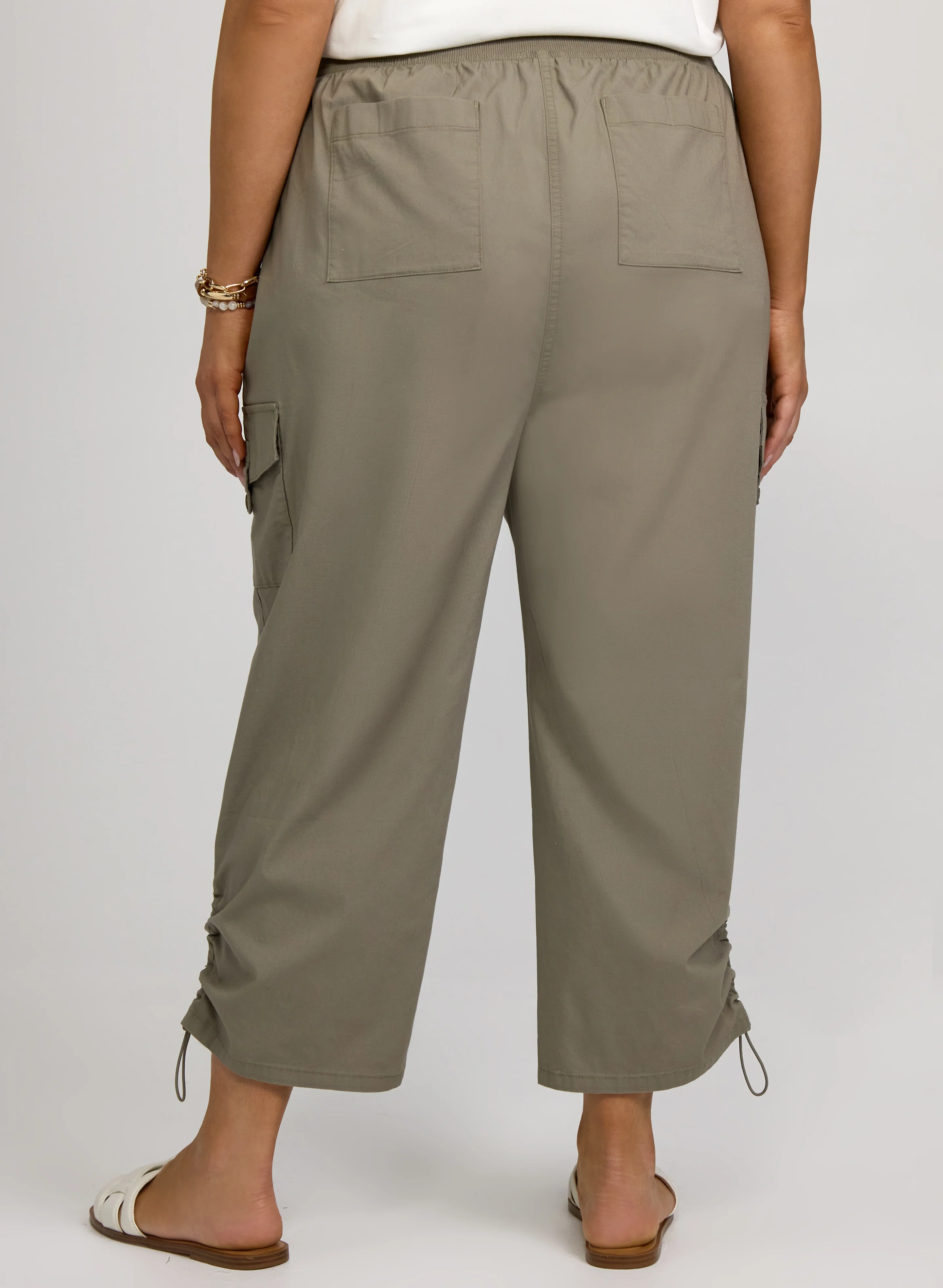 Drawstring Hem Capris - Image 4