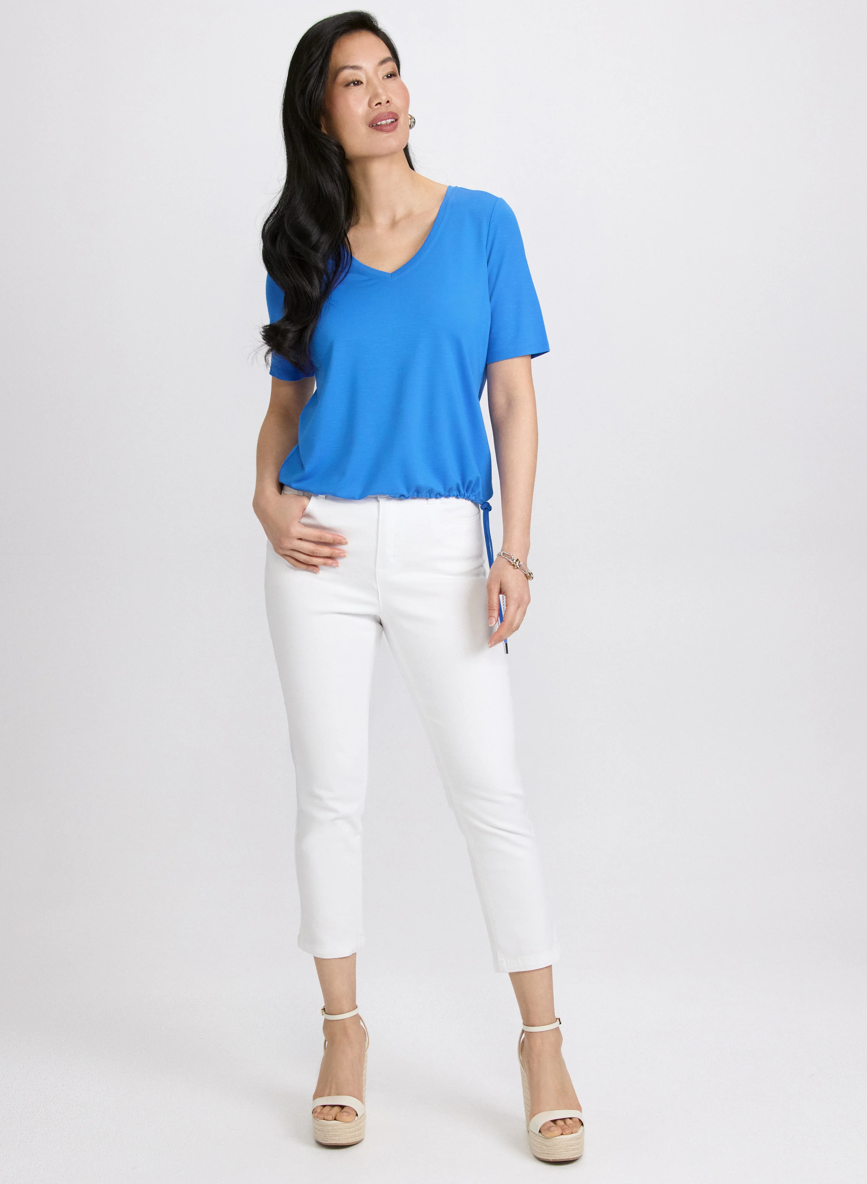 Drawstring Hem T-Shirt - Image 3