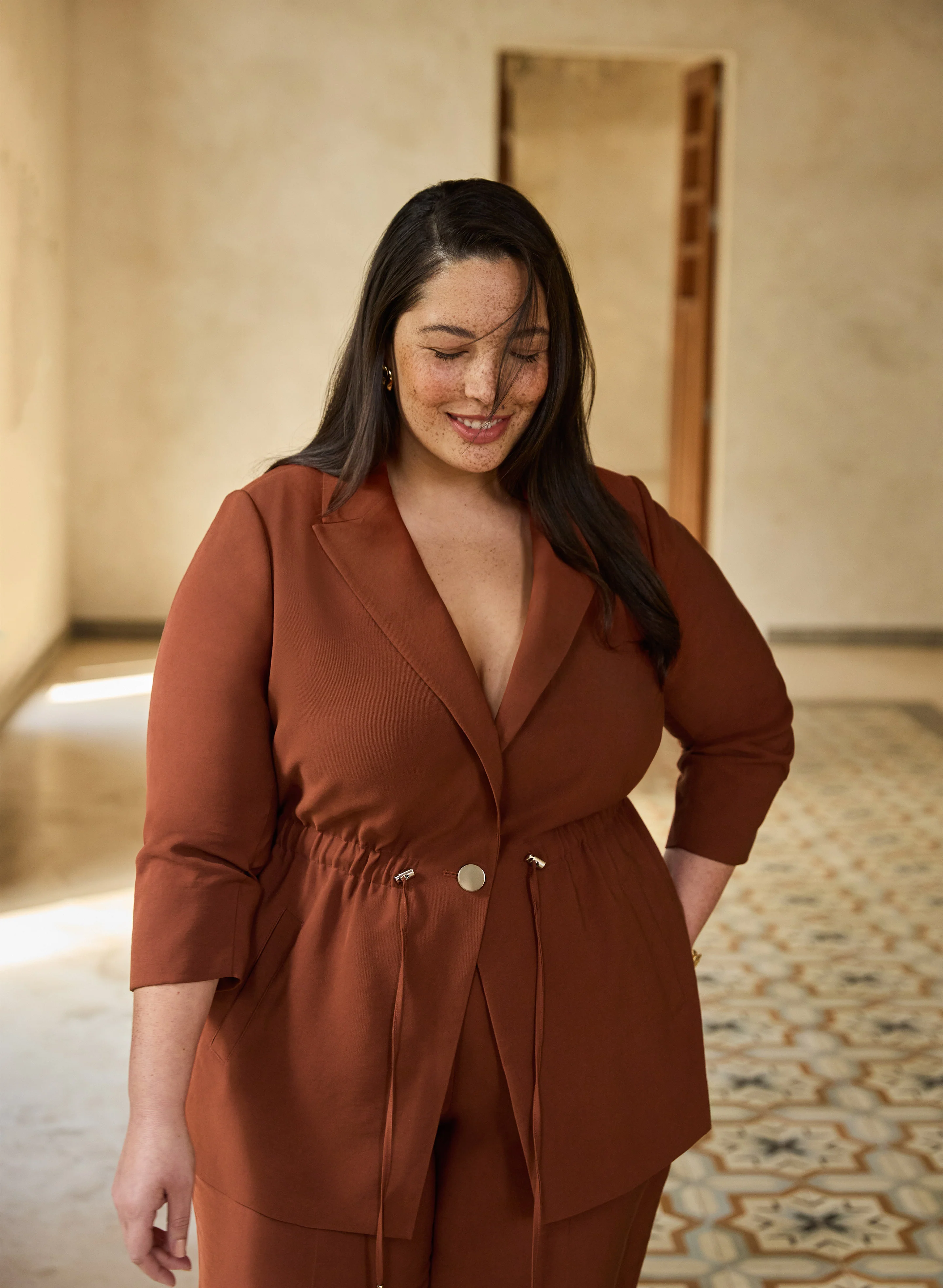 Drawstring Waist Blazer - Image 3
