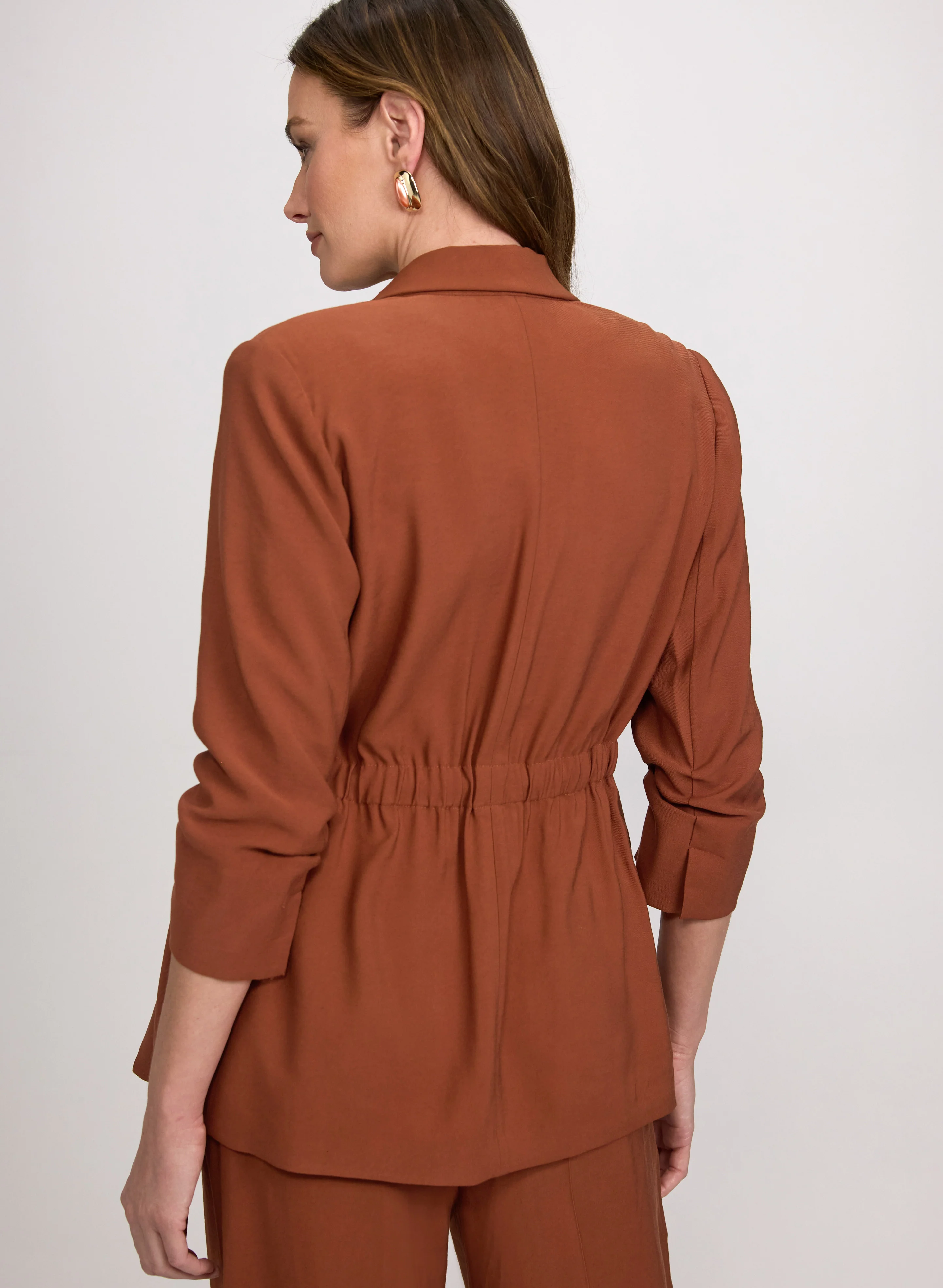 Drawstring Waist Blazer - Image 4