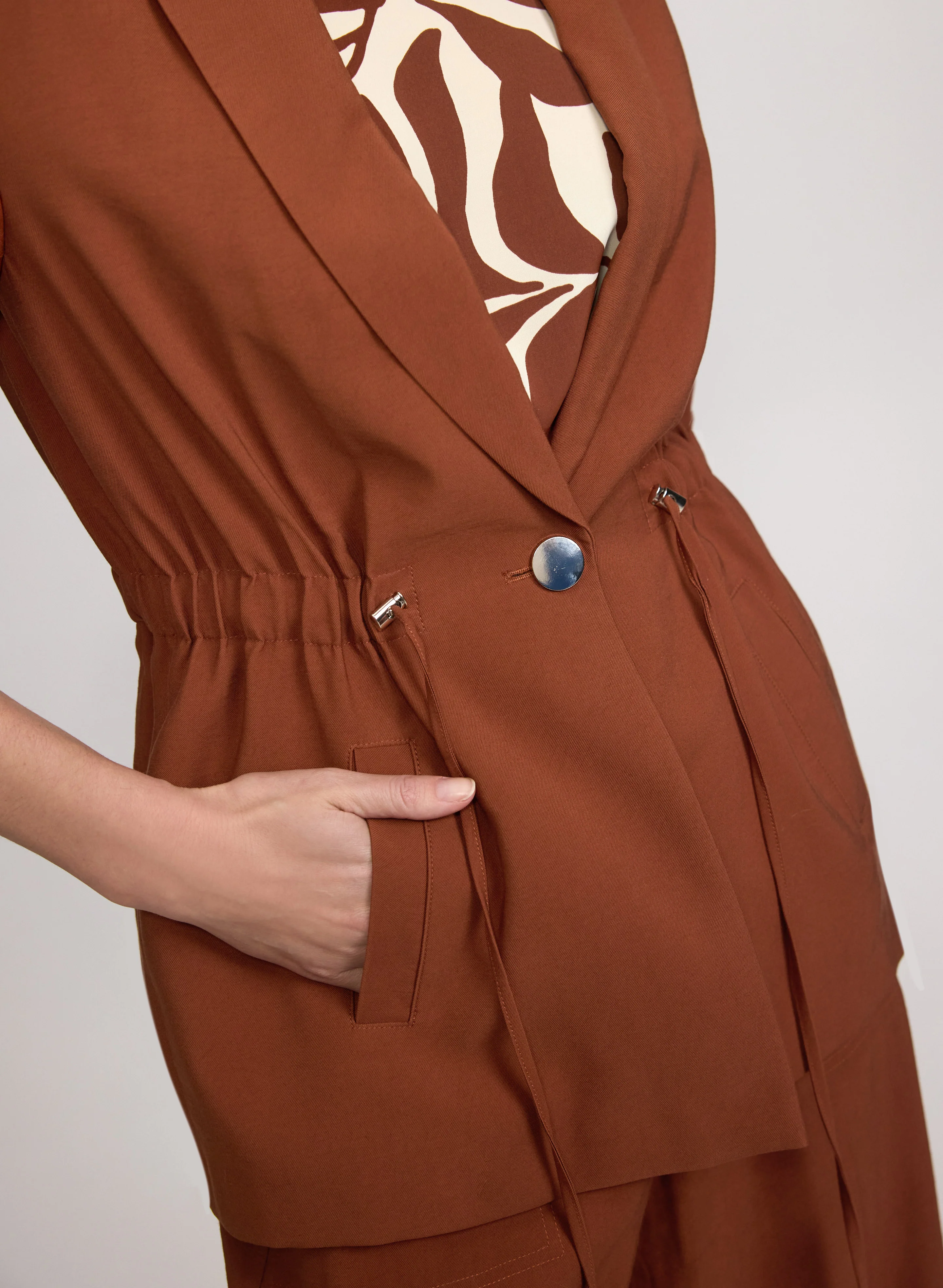 Drawstring Waist Blazer - Image 6