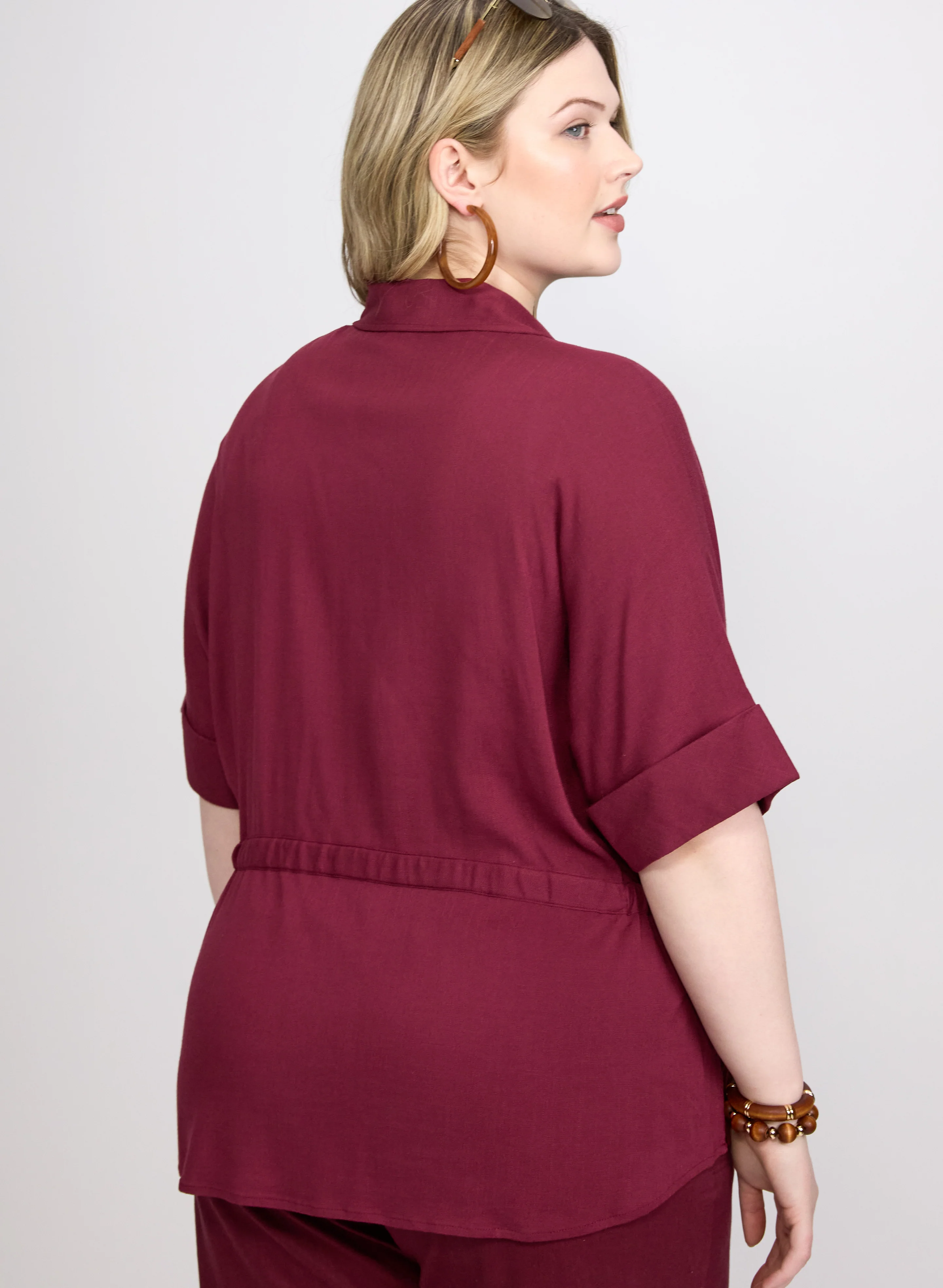 Drawstring Waist Blouse - Image 4