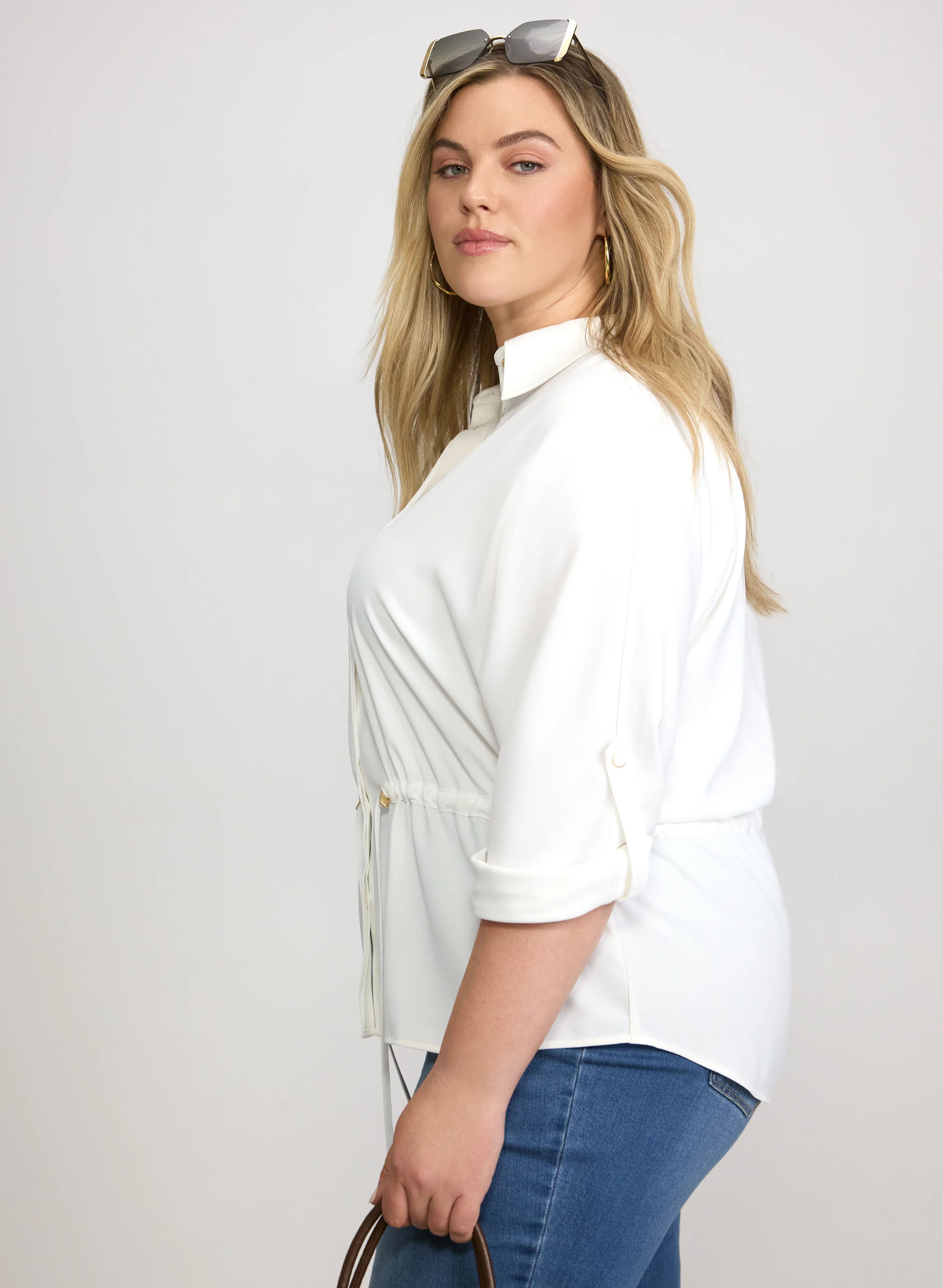 Drawstring Waist Blouse - Image 9