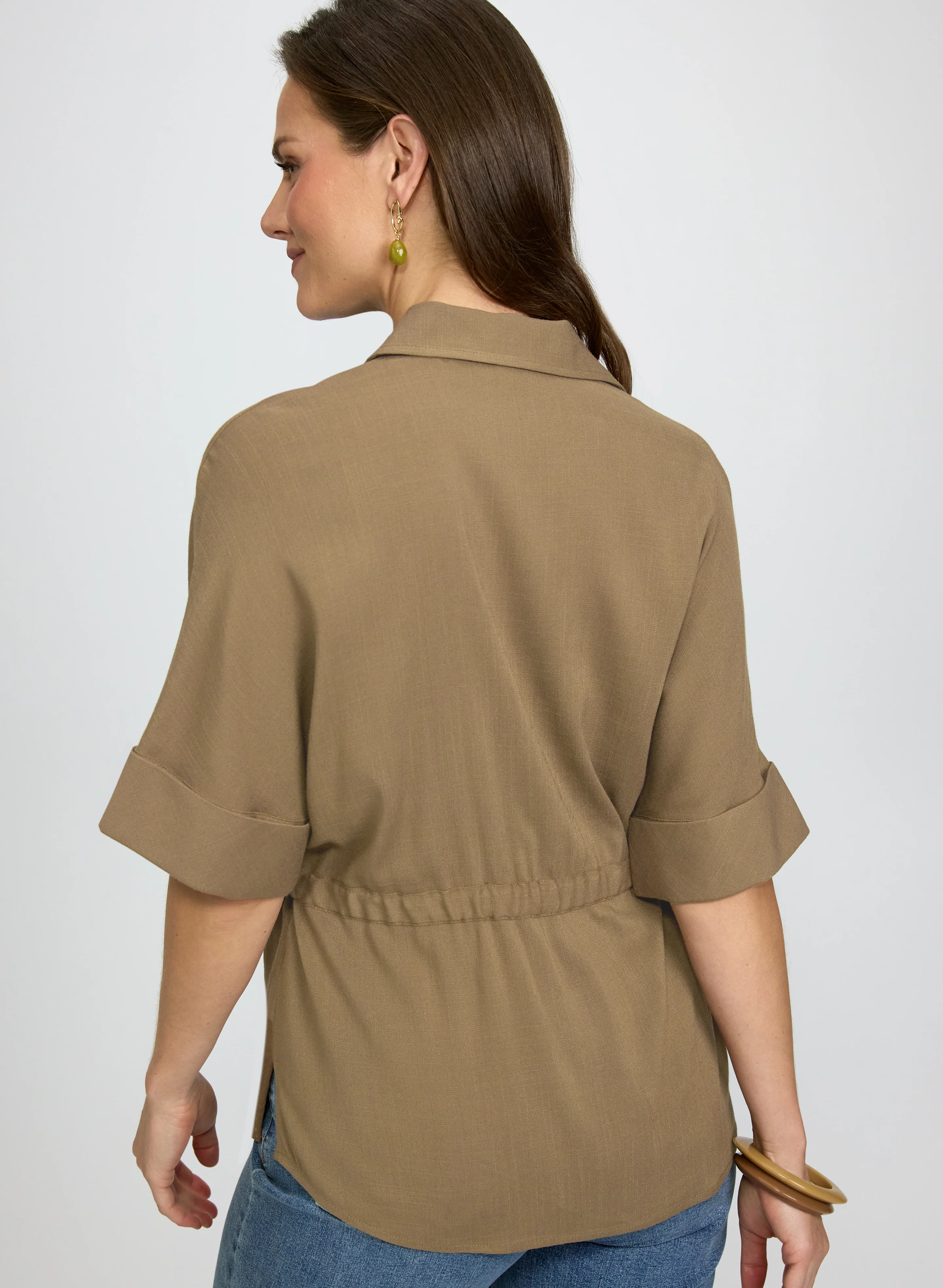 Drawstring Waist Blouse - Image 4