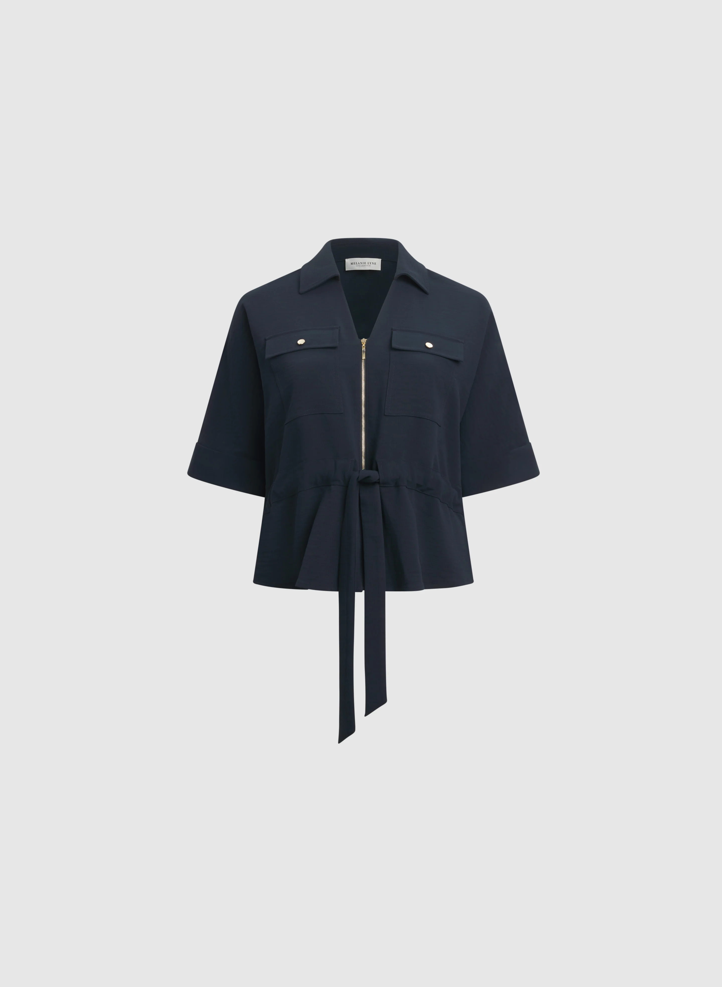 Melanie Lyne - Drawstring Waist Zip-Up Jacket - Image 7