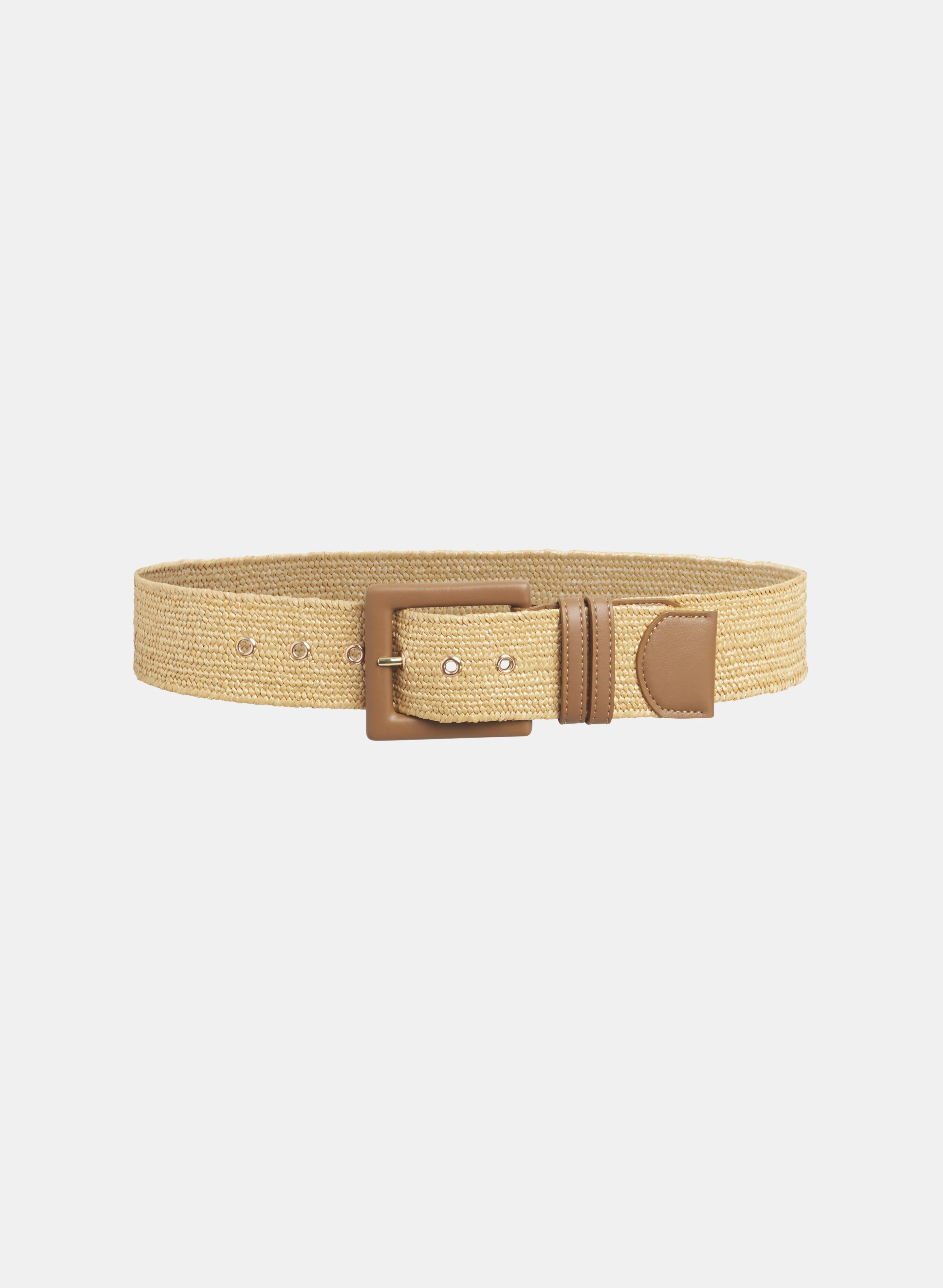 Elastic Raffia Belt