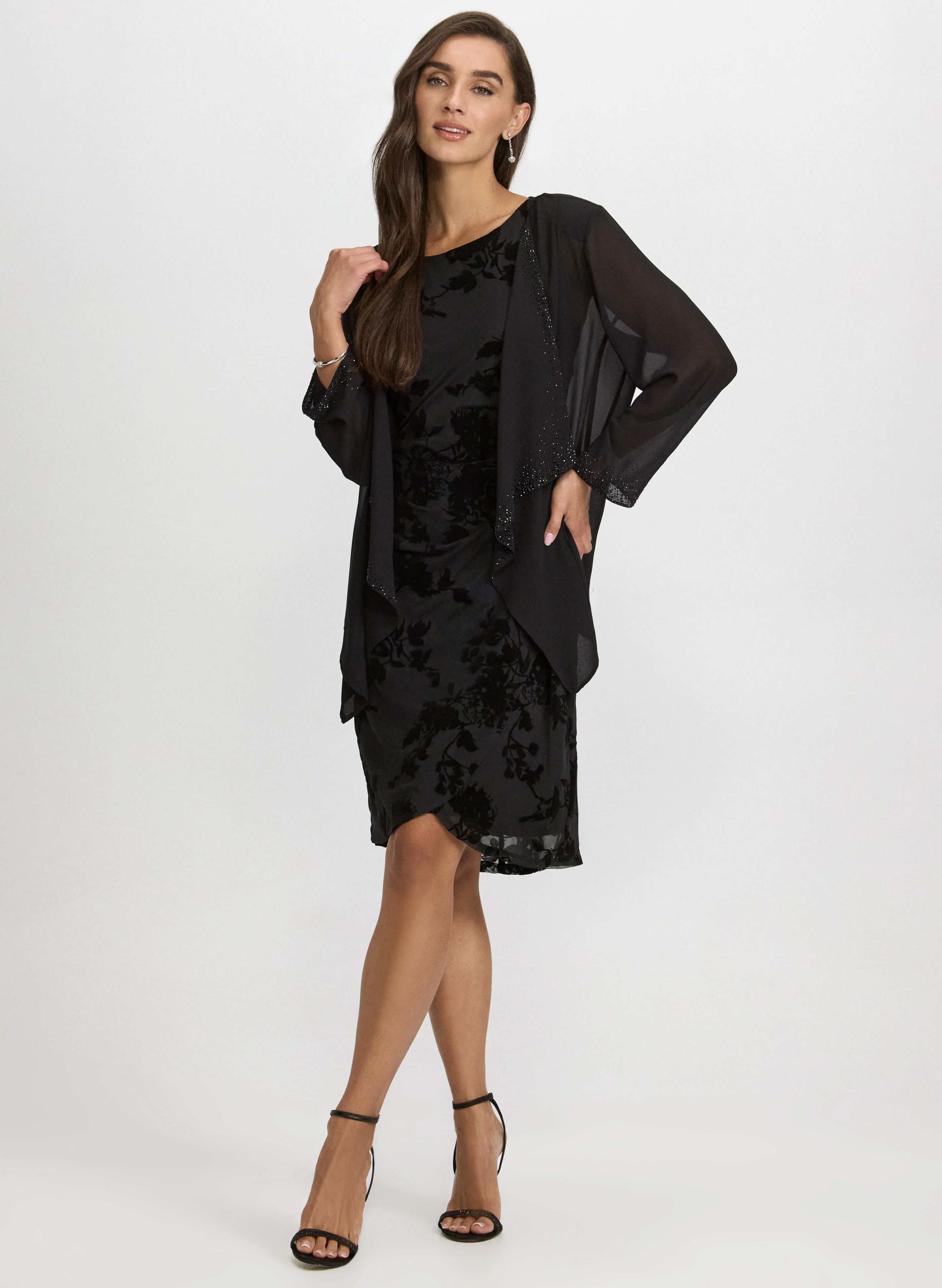Embellished Chiffon Cardigan - Image 3