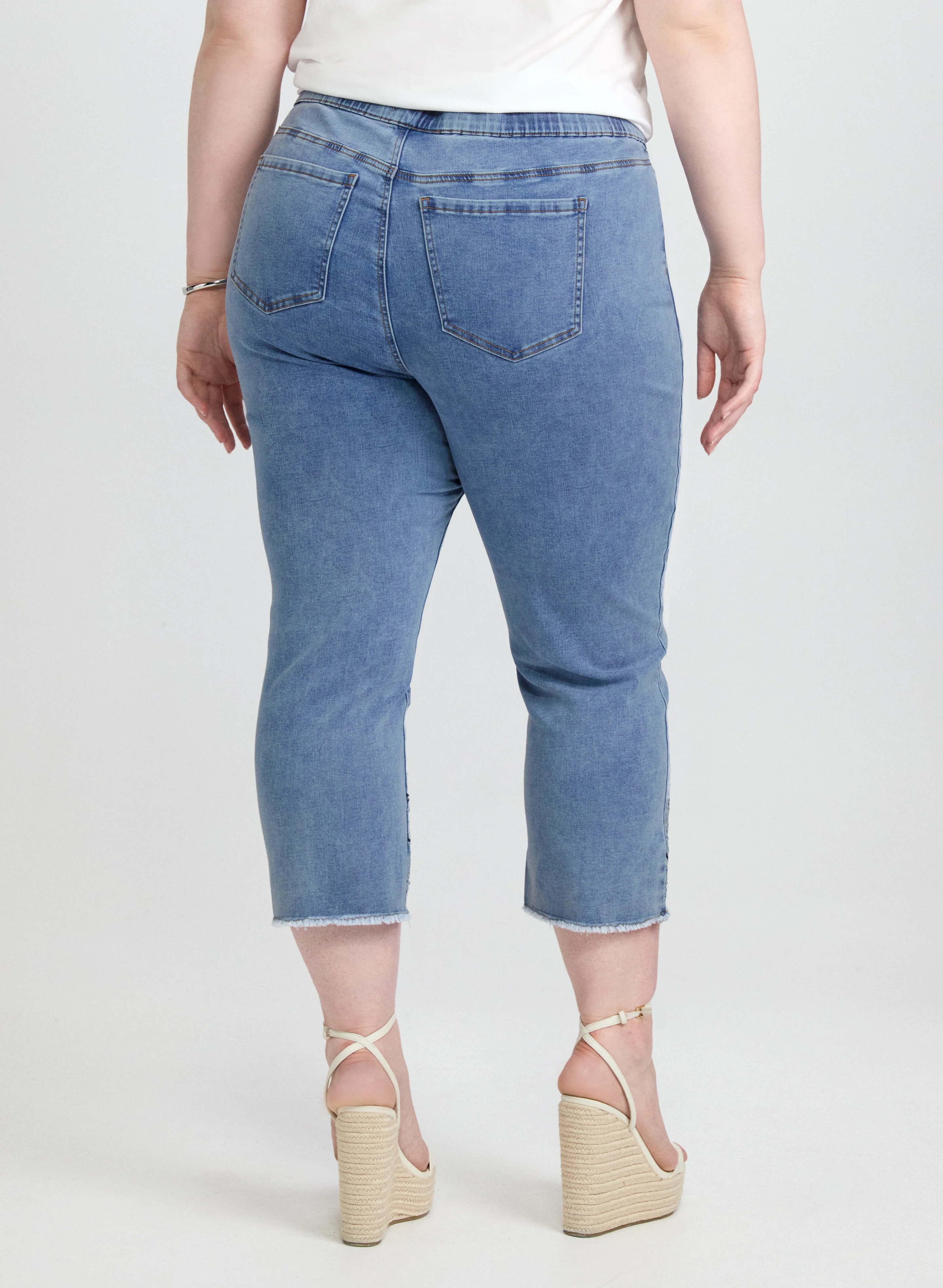 Embellished Denim Capris - Image 4