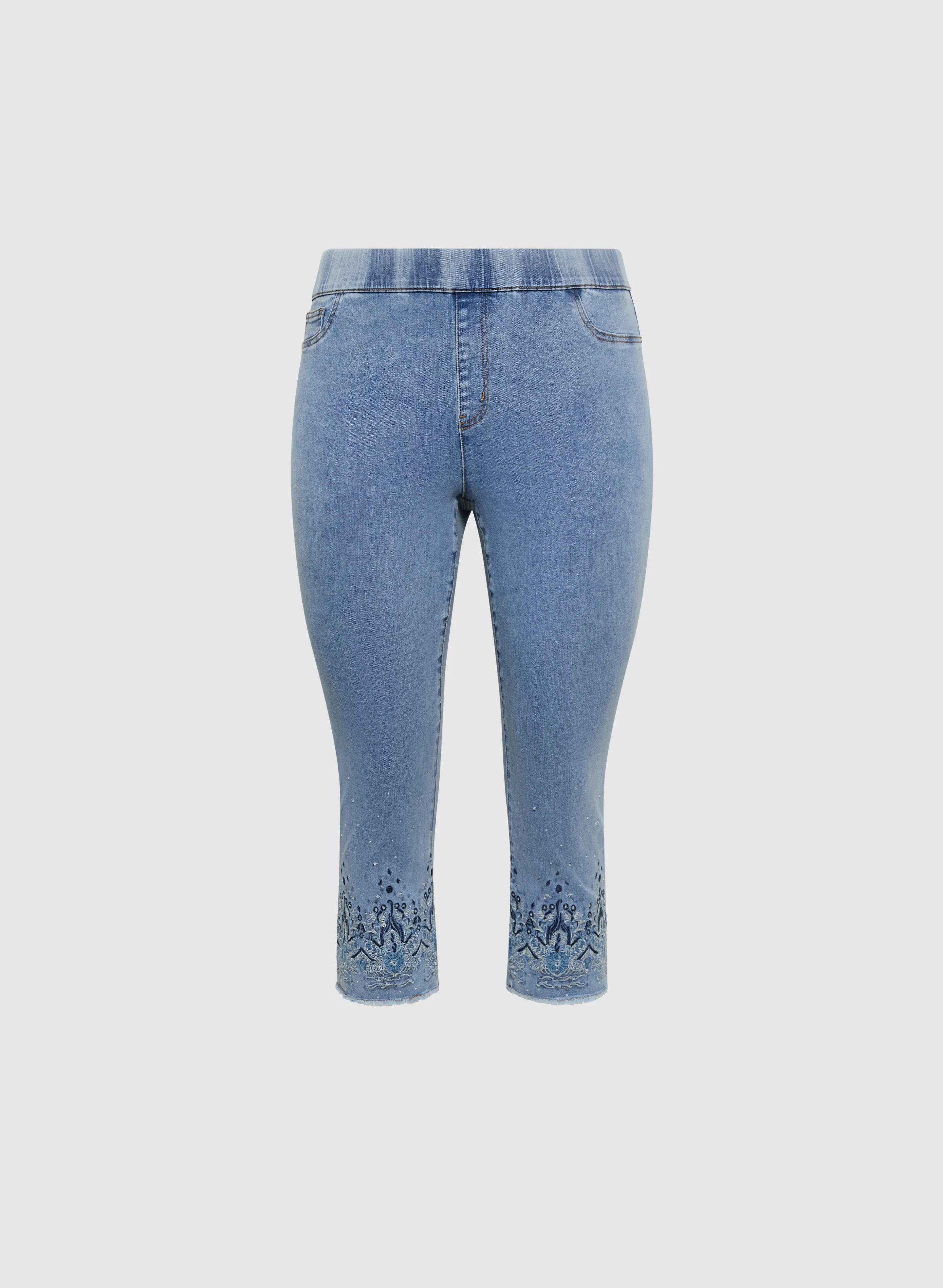 Embellished Denim Capris - Image 6