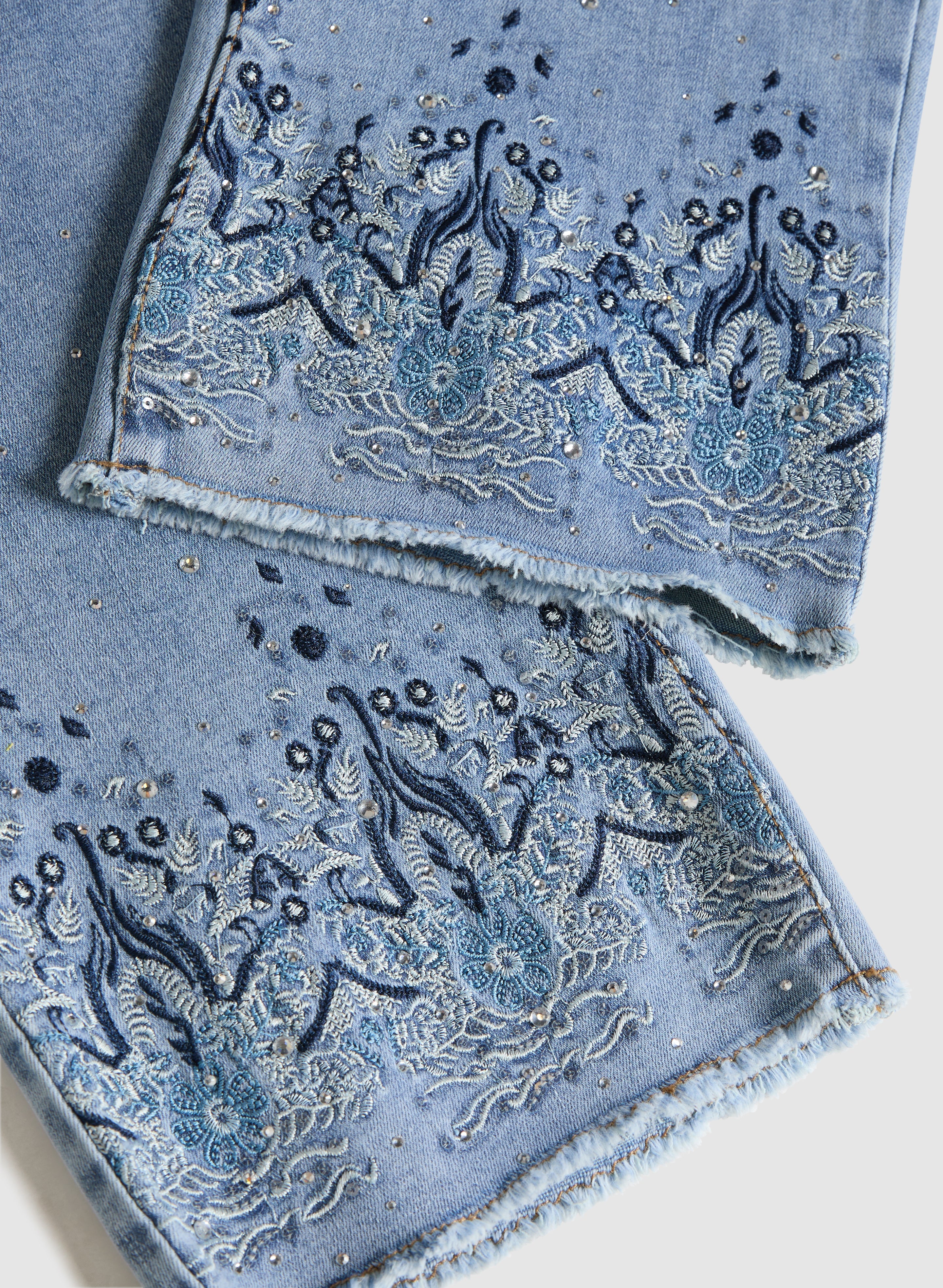 Embellished Denim Capris - Image 7