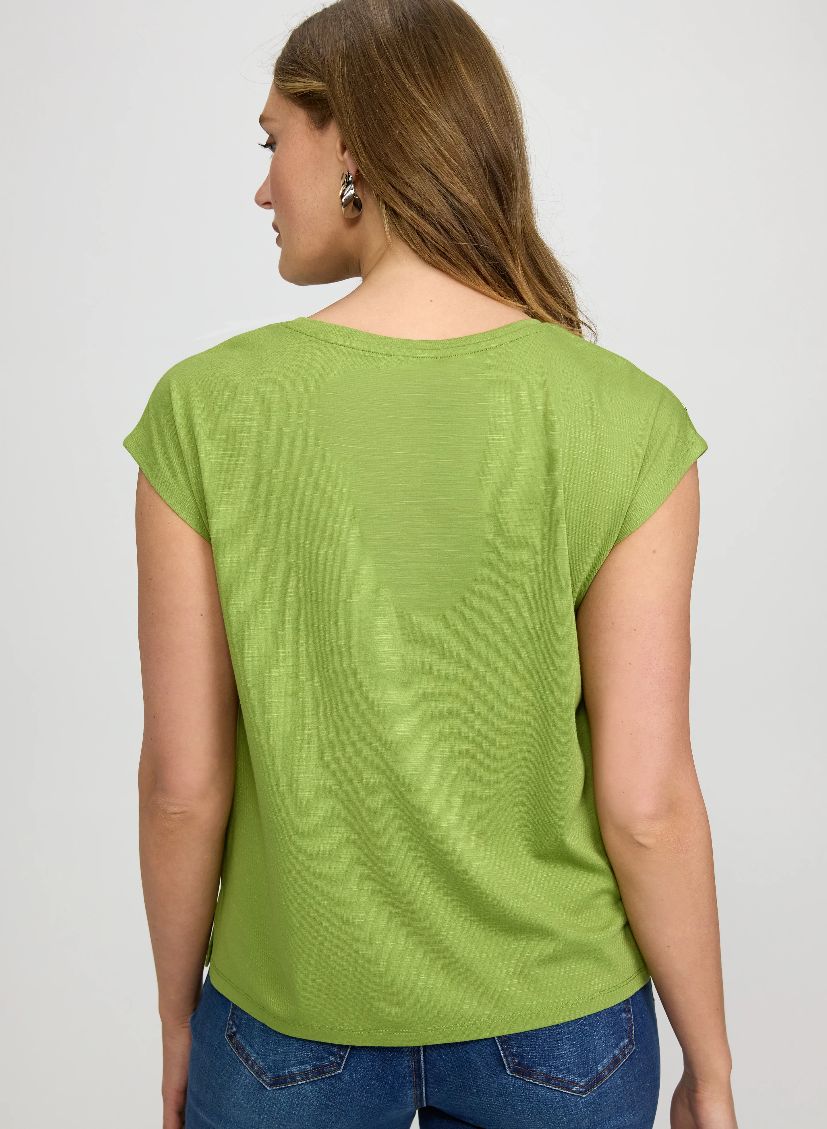 Embellished Drop Shoulder T-Shirt - Image 4