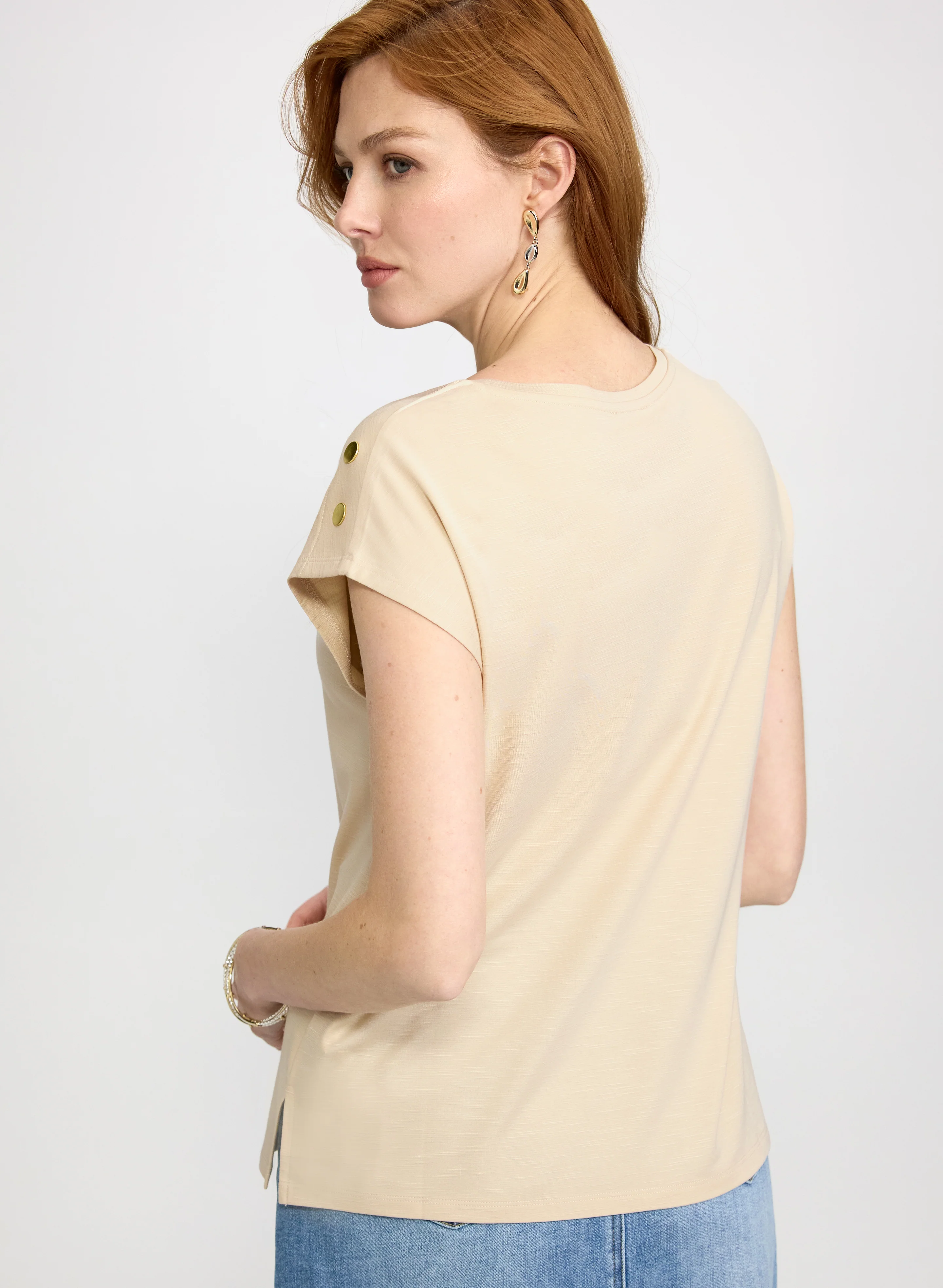 Embellished Drop Shoulder T-Shirt - Image 4