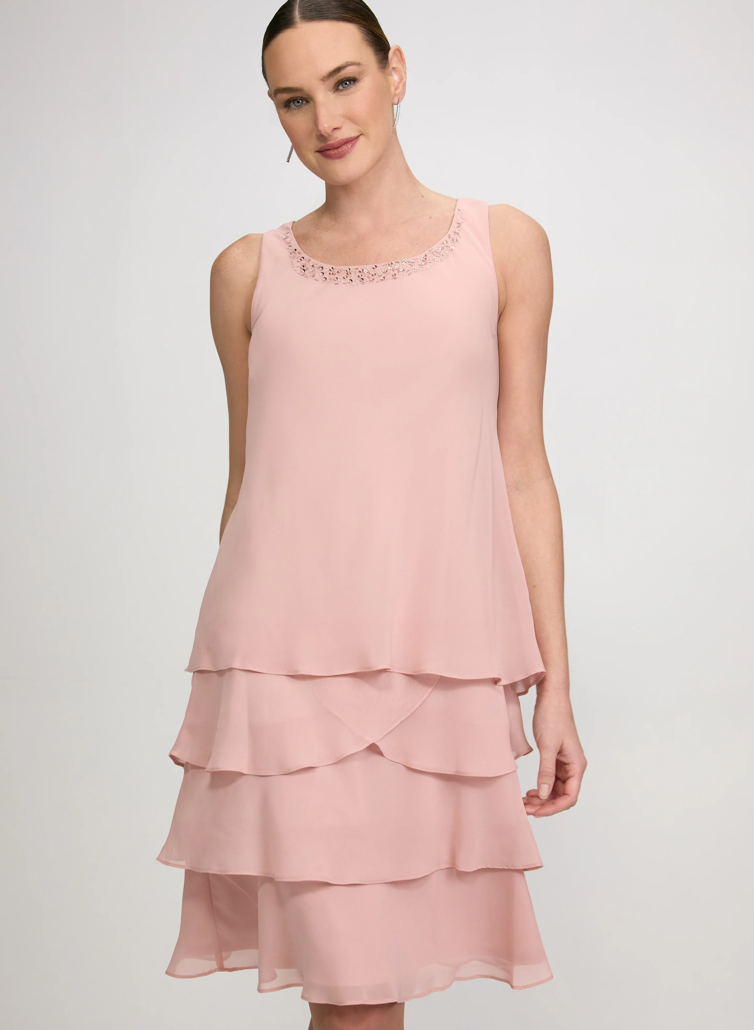Embellished Jacket & Tiered Dress Set - Image 2