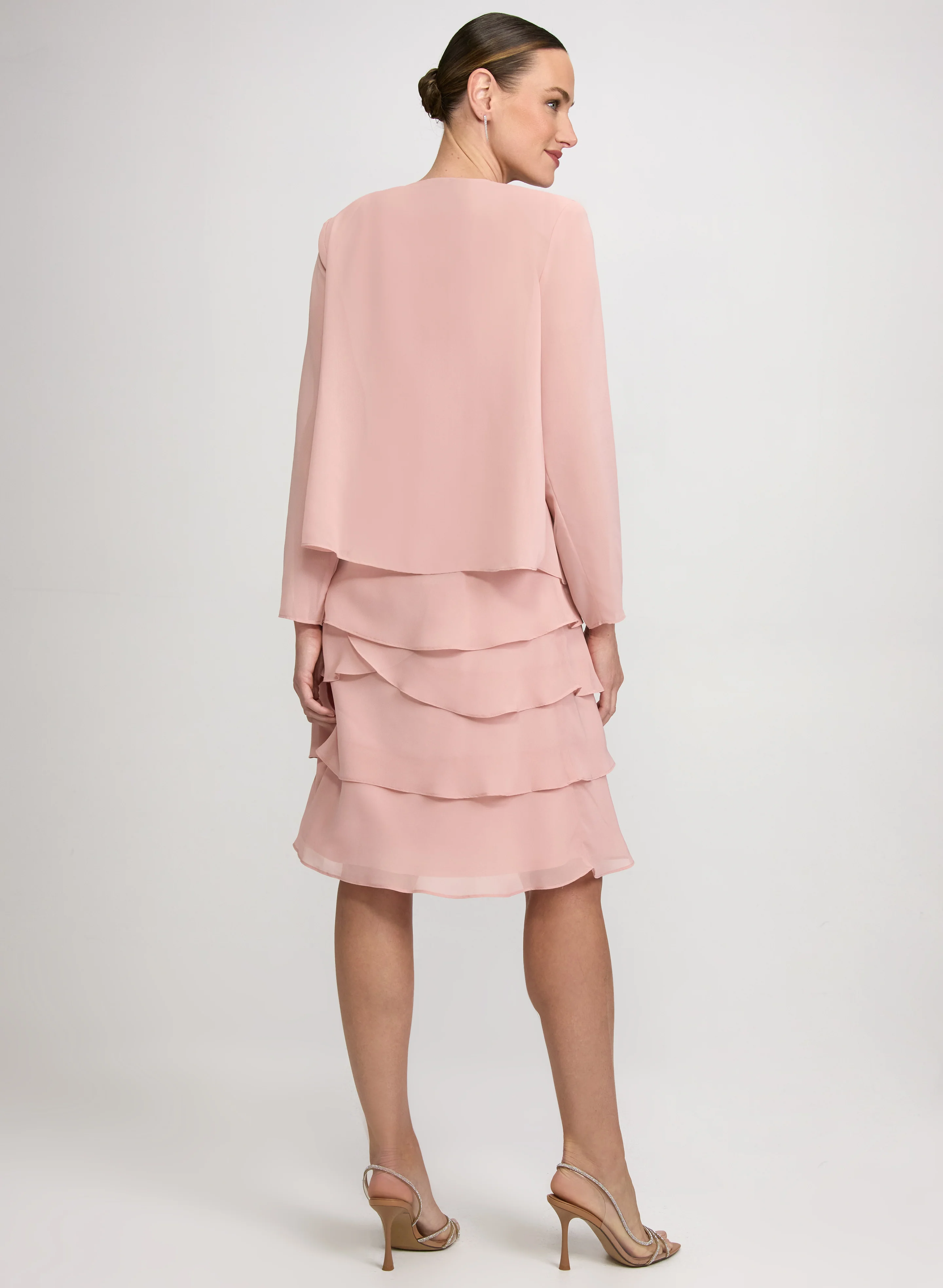 Embellished Jacket & Tiered Dress Set - Image 4