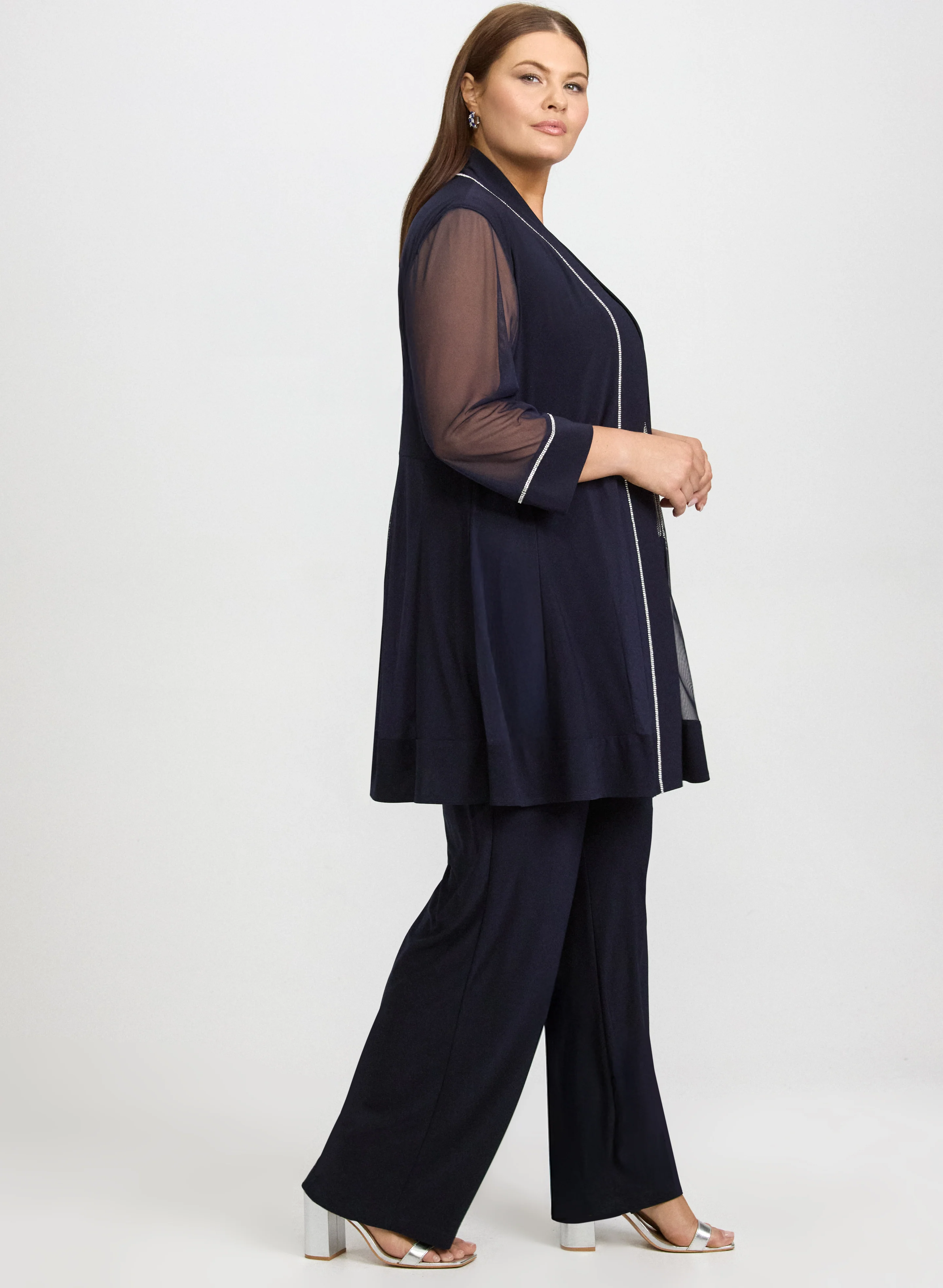 Embellished Jacket, Top & Pants Set - Image 2