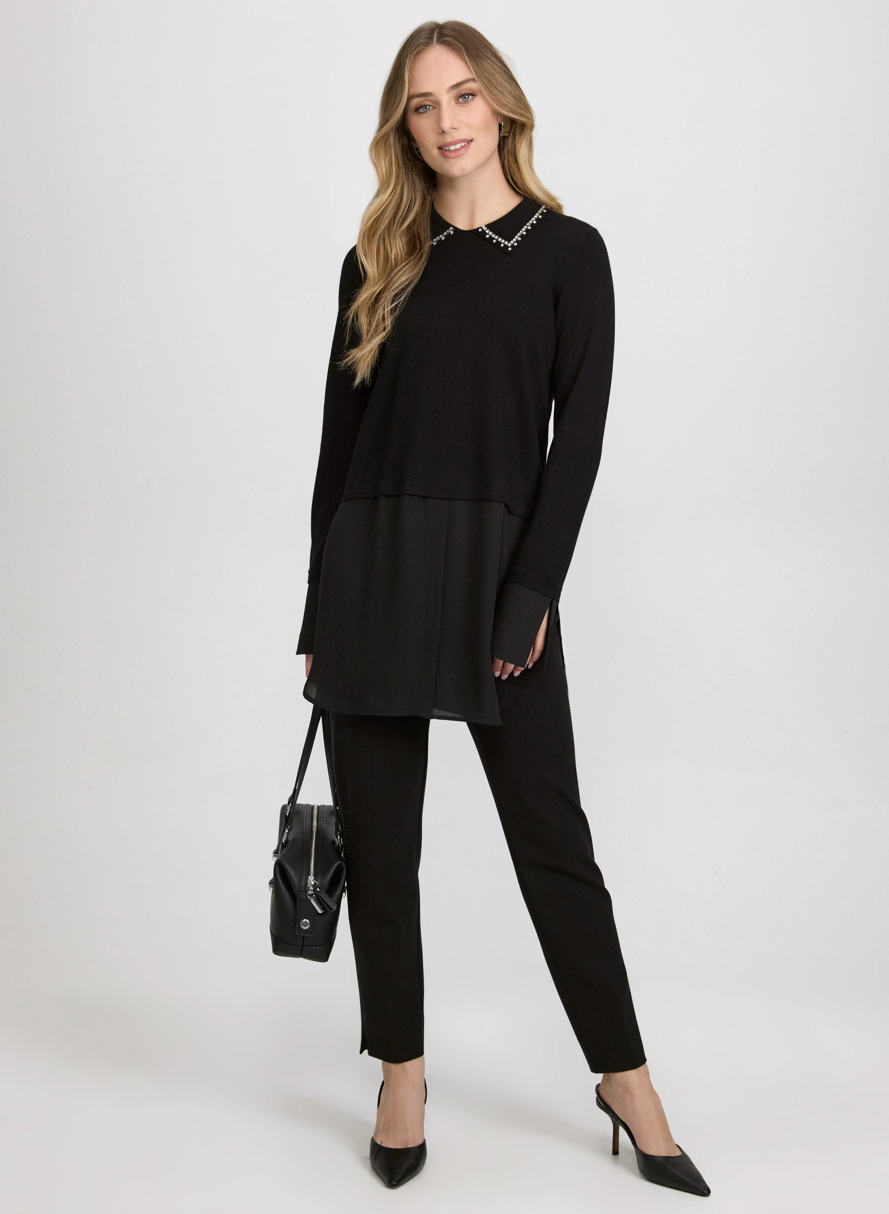 Embellished Layered Sweater - Image 3
