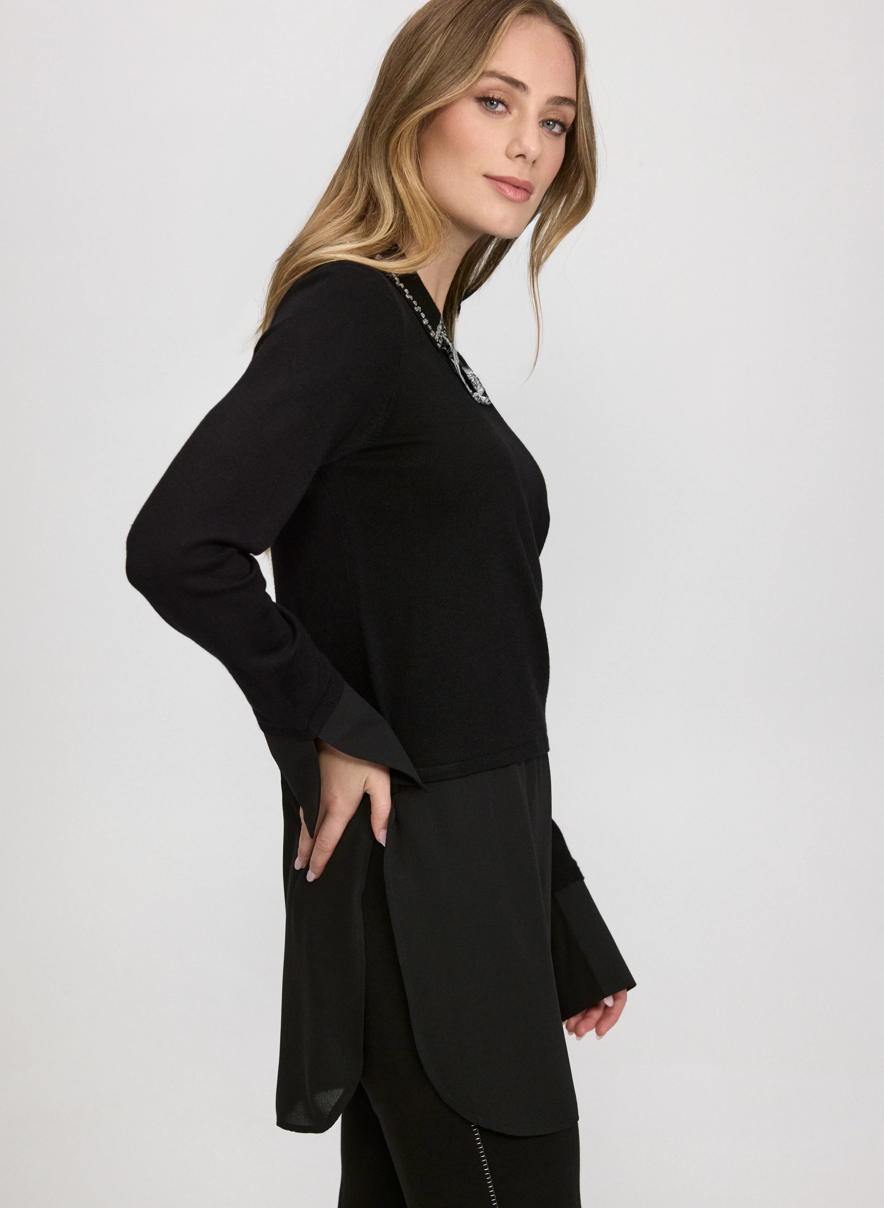 Embellished Layered Sweater - Image 5