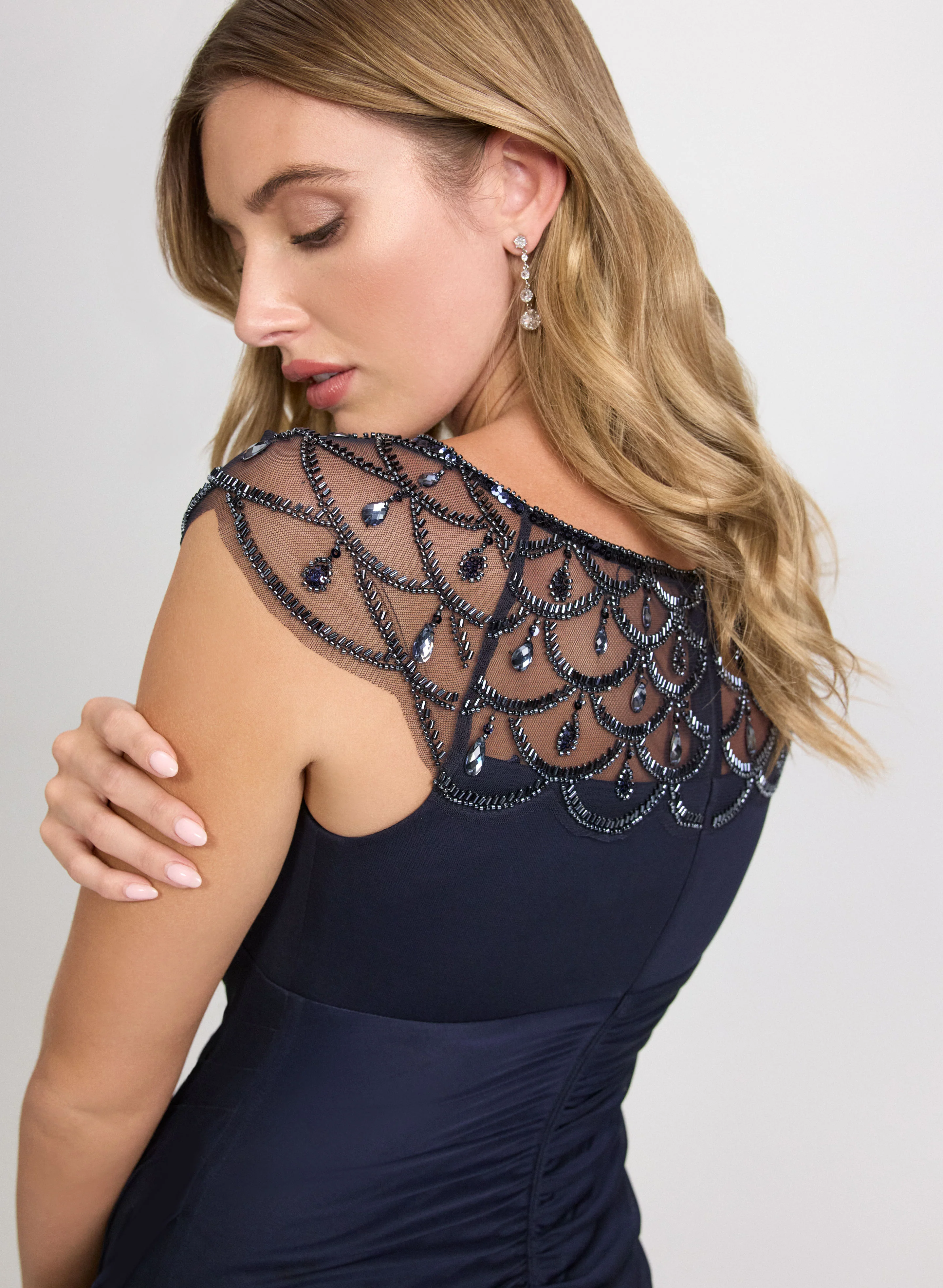 Embellished Mesh Dress - Image 5