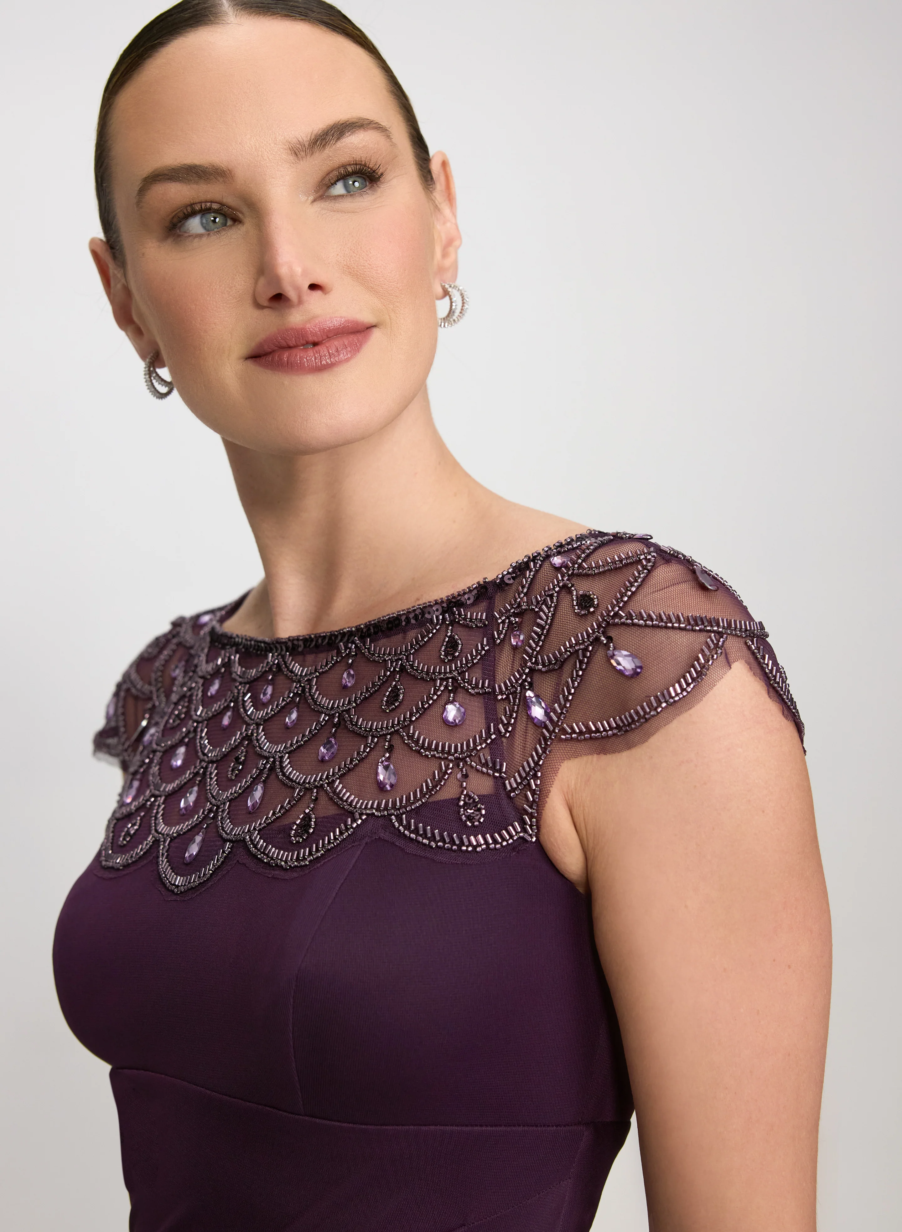 Embellished Mesh Dress - Image 3