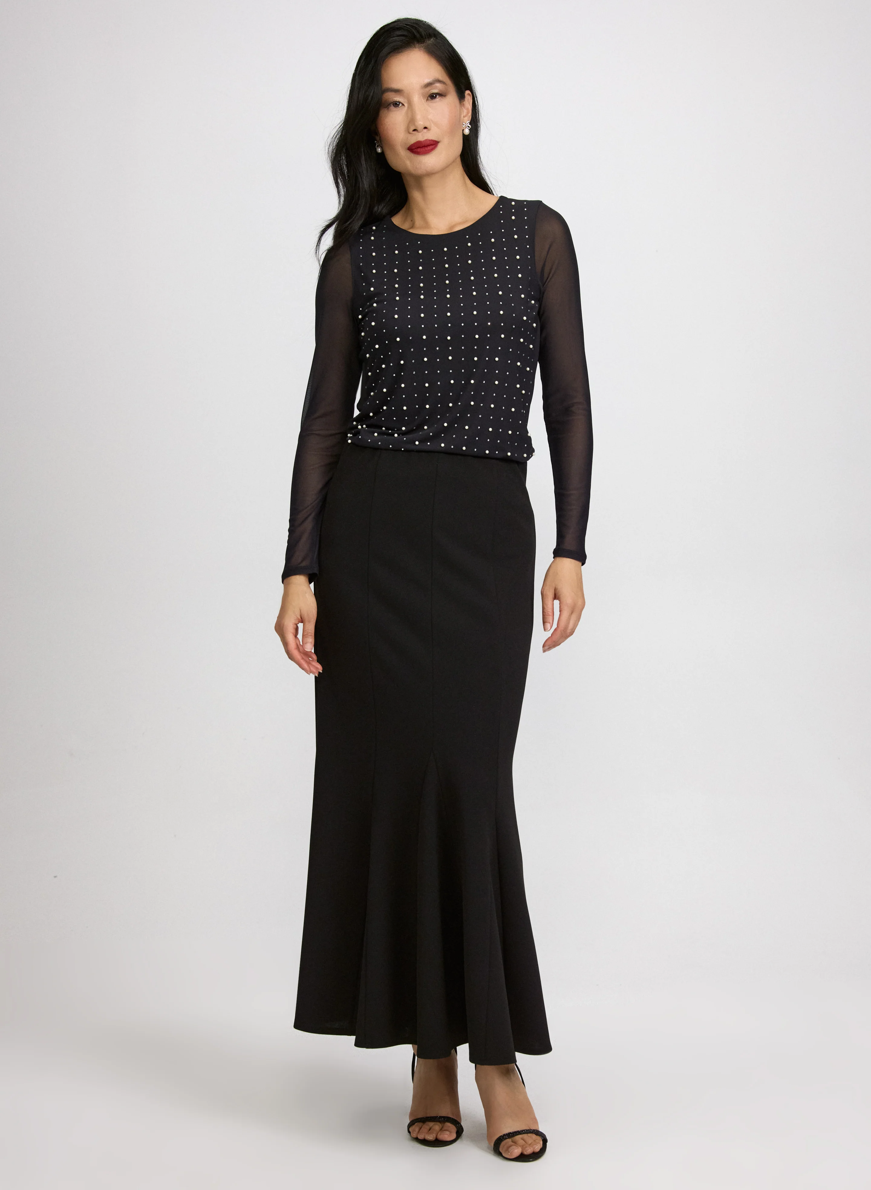 Embellished Mesh Top - Image 3