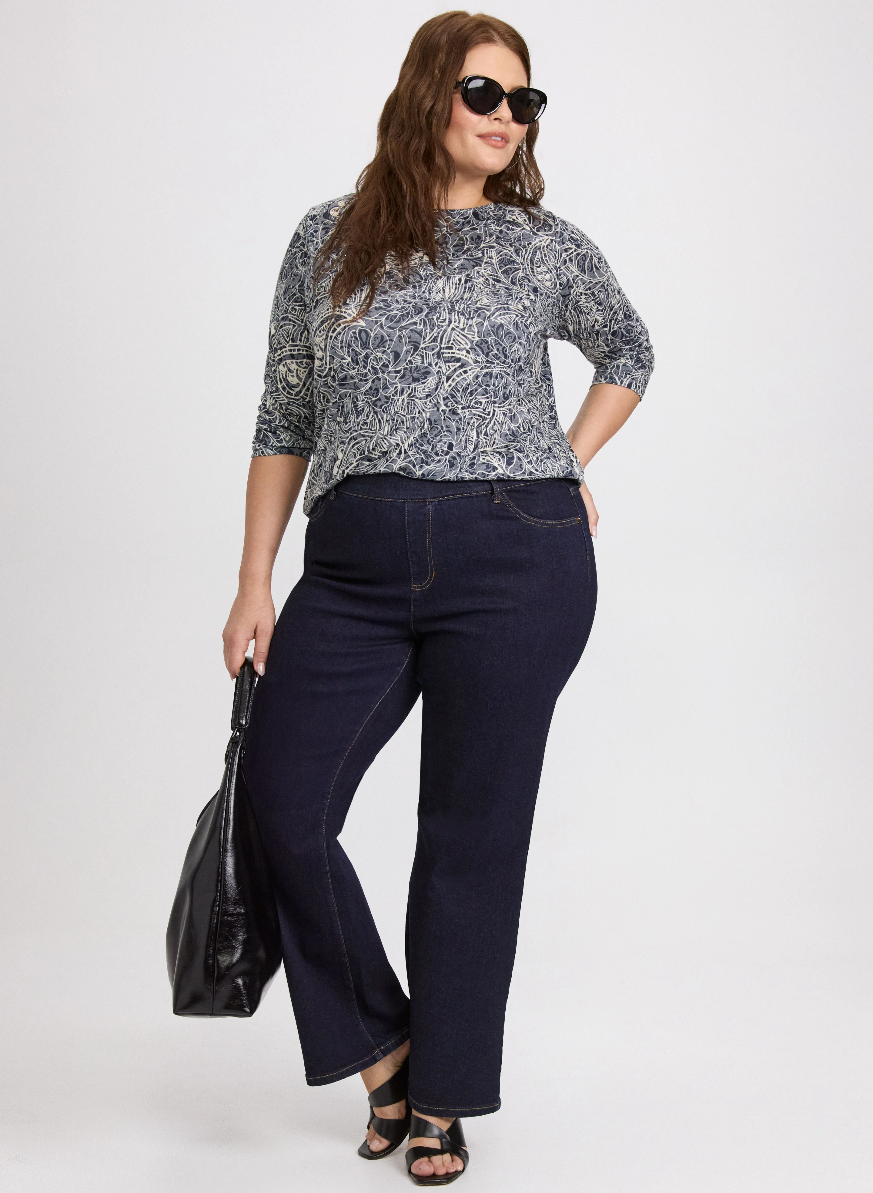 Embellished Mixed Print T-Shirt - Image 3
