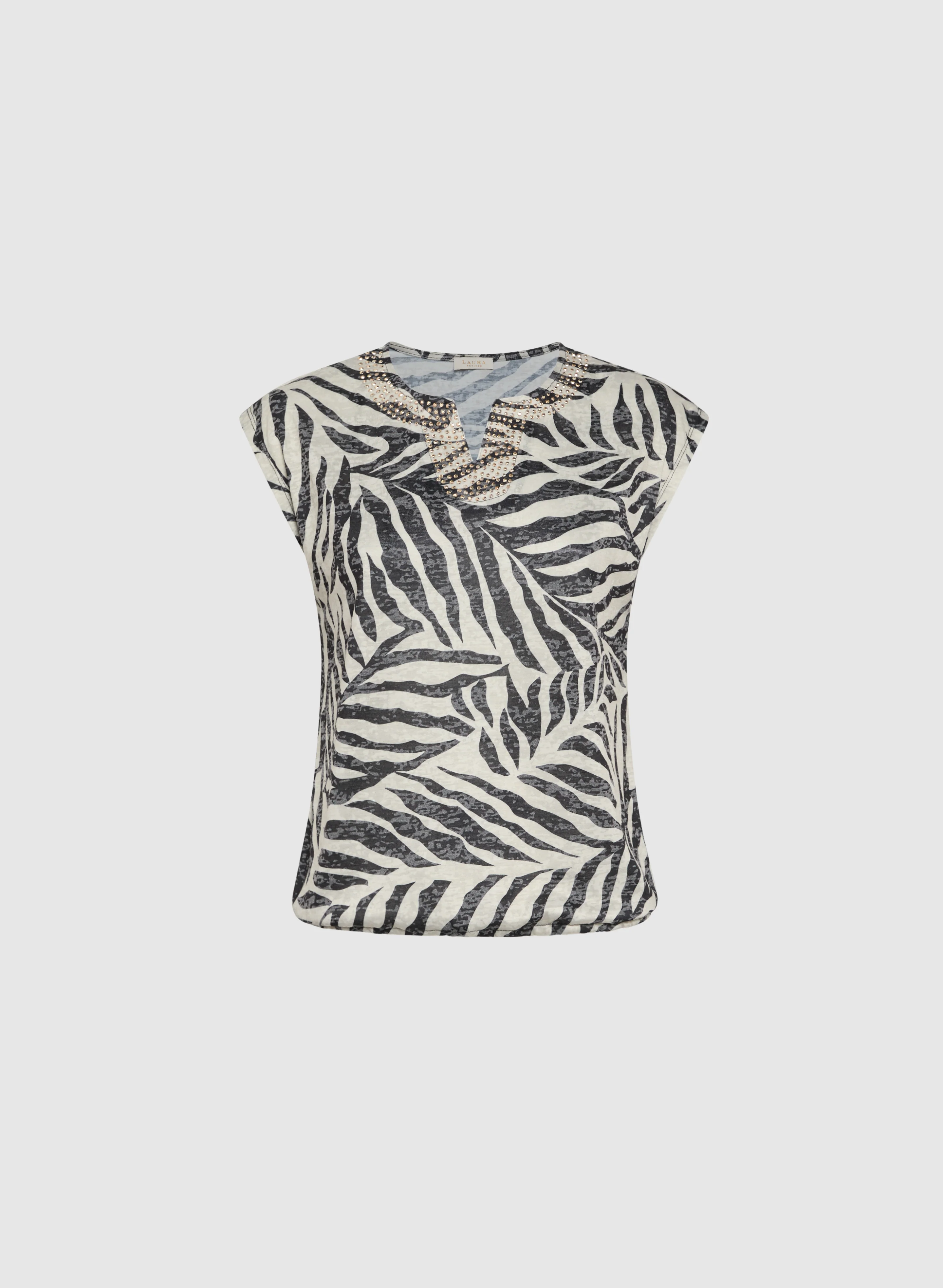 Embellished Palm Print T-Shirt - Image 6