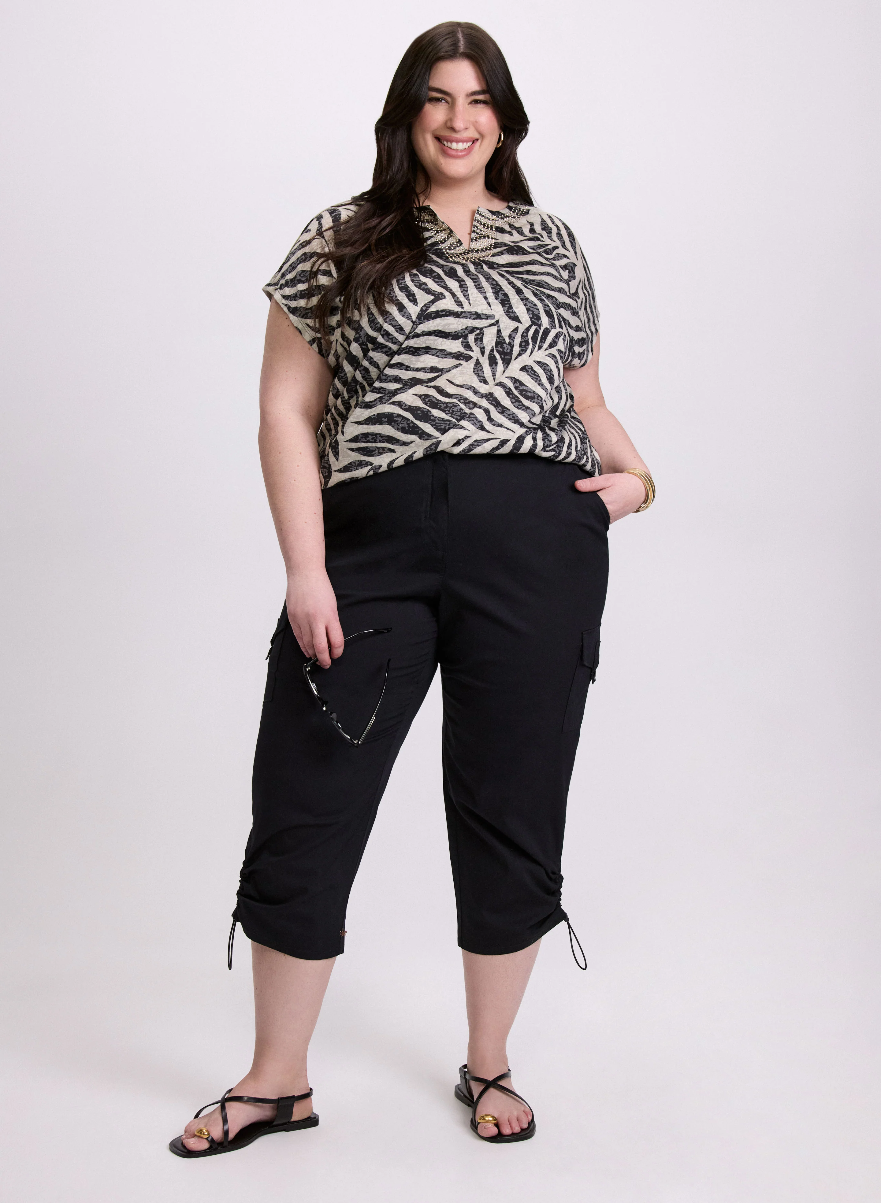 Embellished Palm Print T-Shirt - Image 5