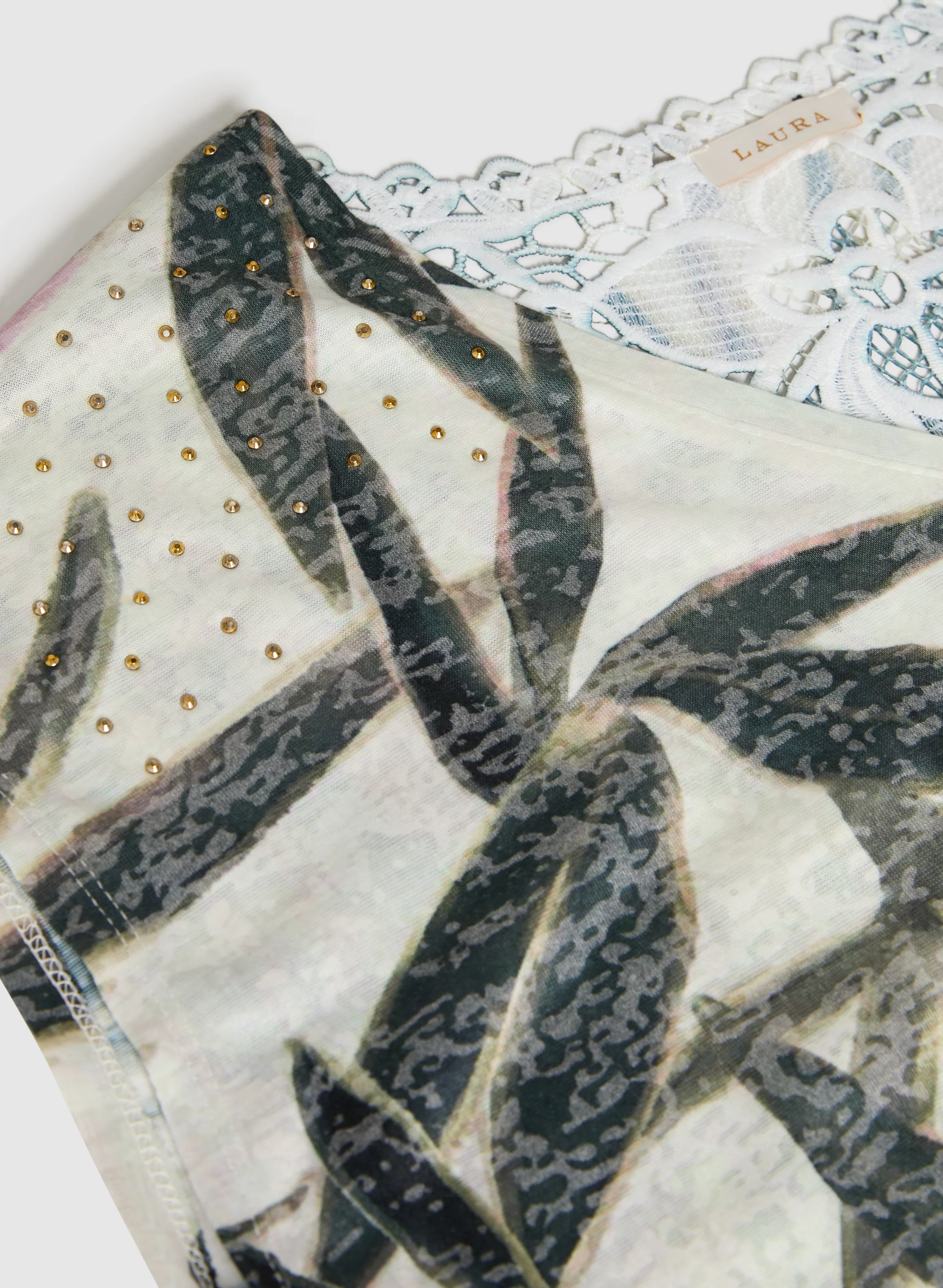 Embellished Palm Print T-Shirt - Image 7
