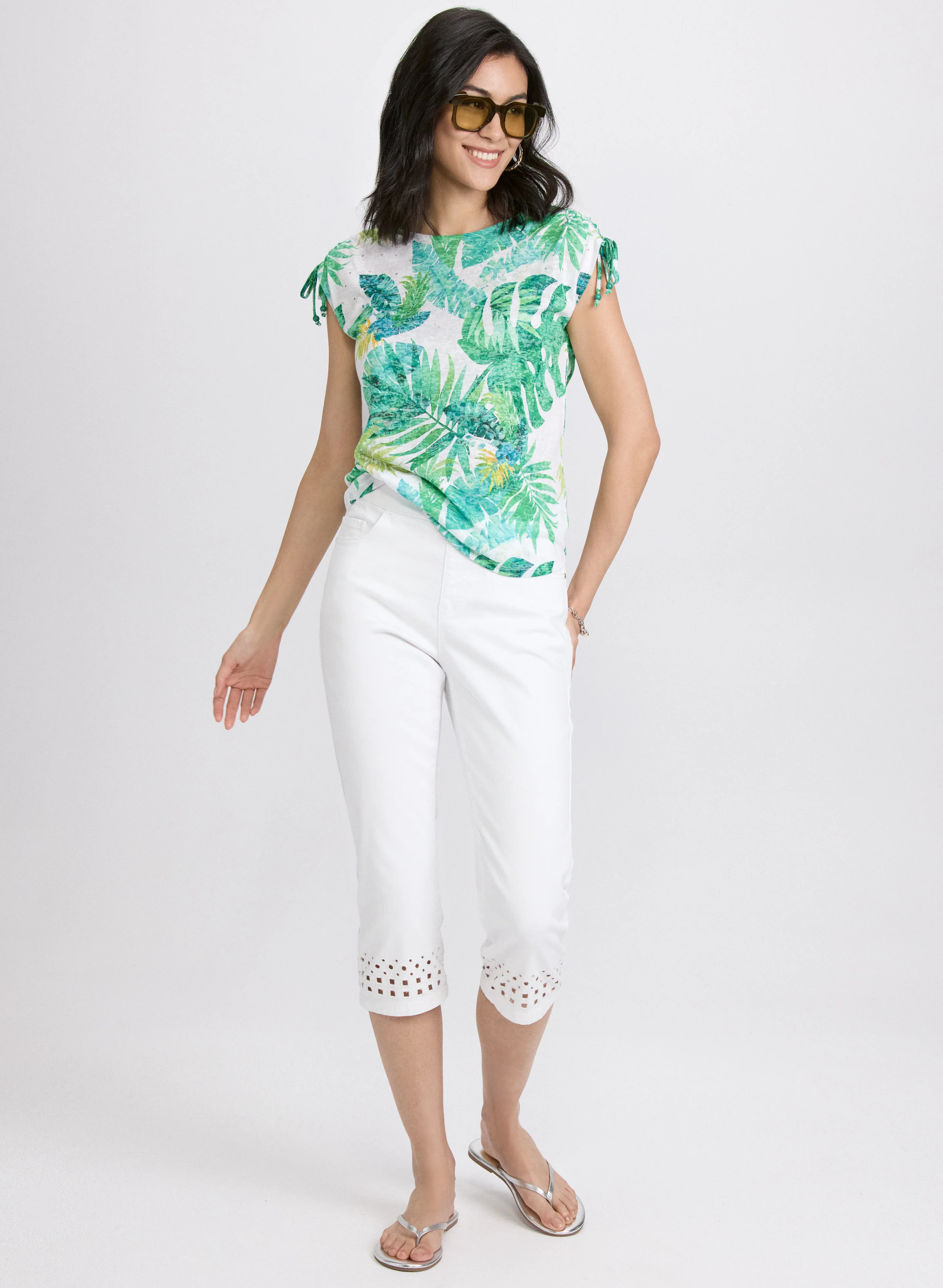 Embellished Palm Print T-Shirt - Image 3