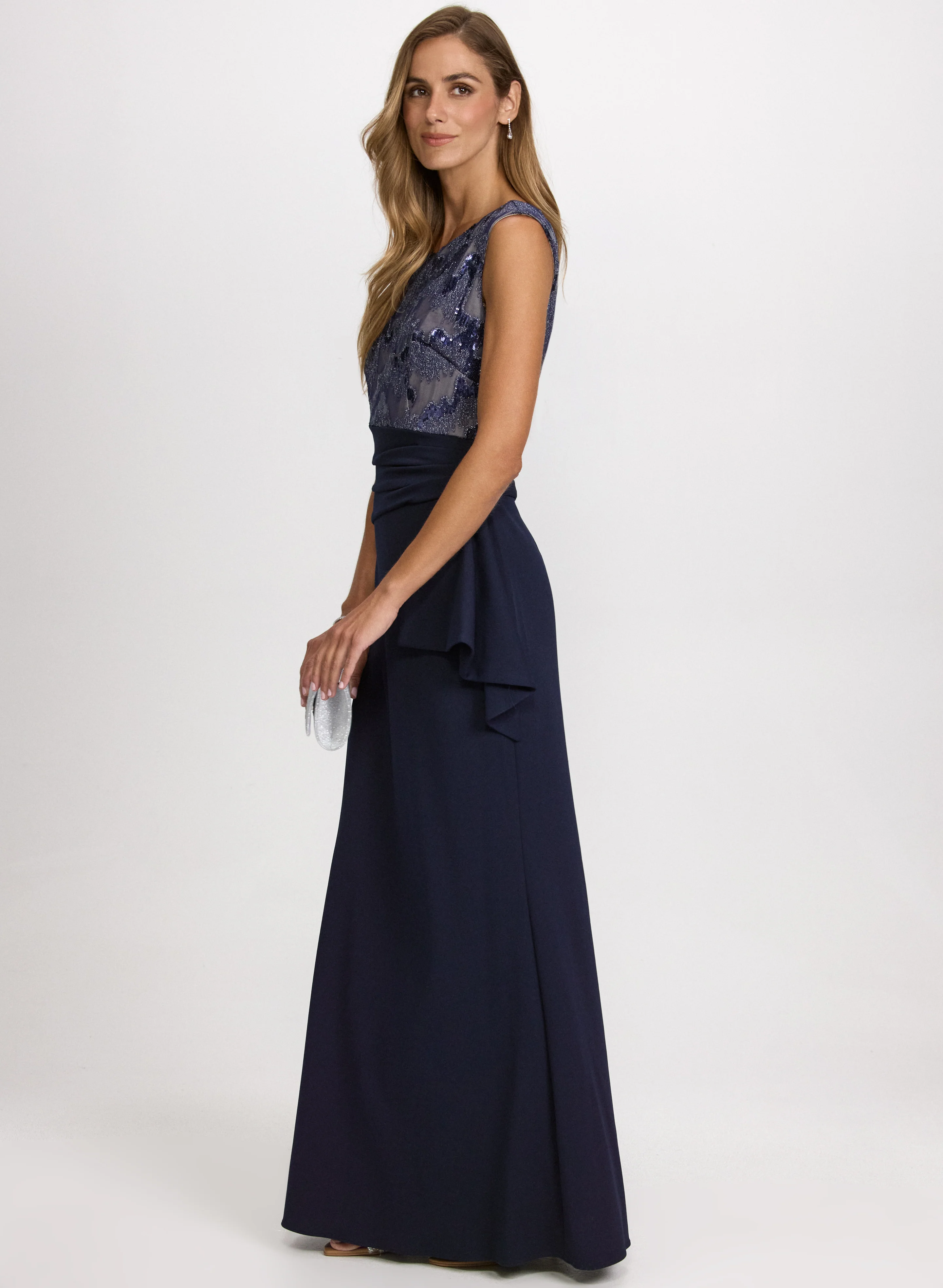 Embellished Ruched Waist Dress - Image 2