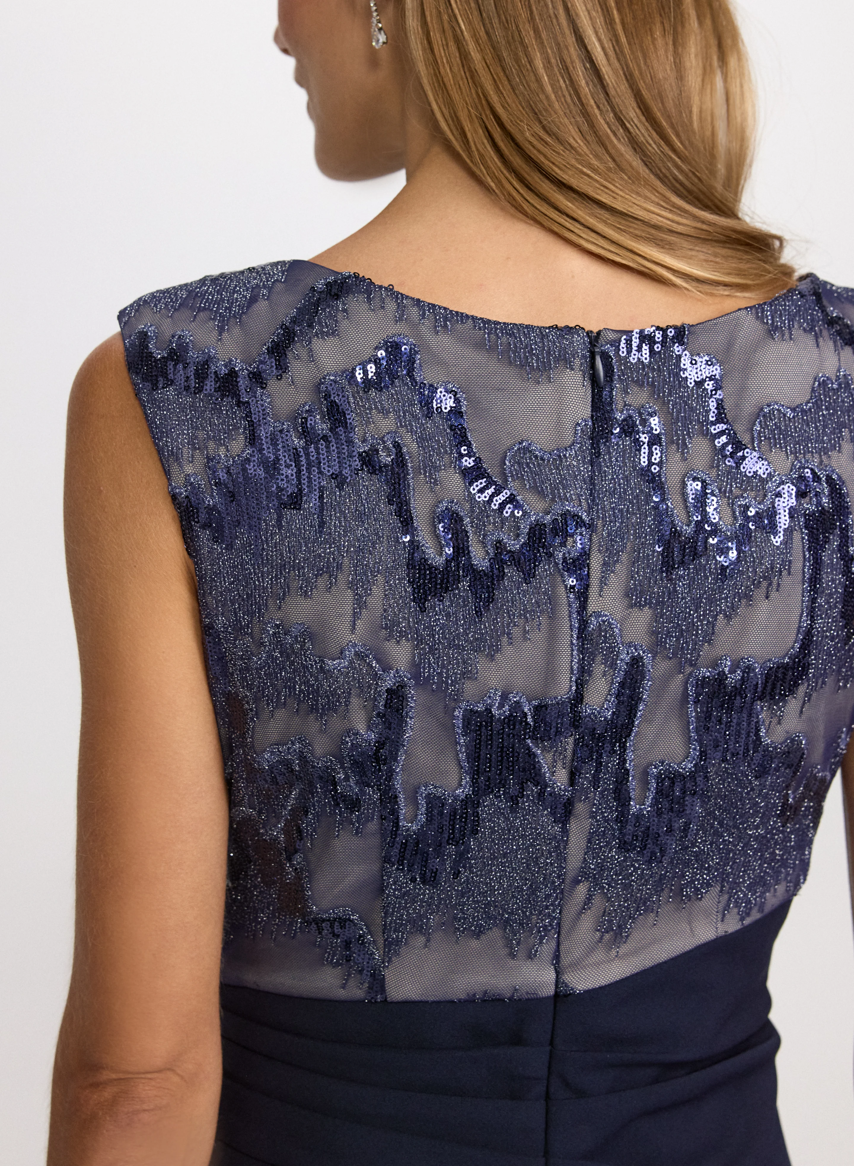 Embellished Ruched Waist Dress - Image 5