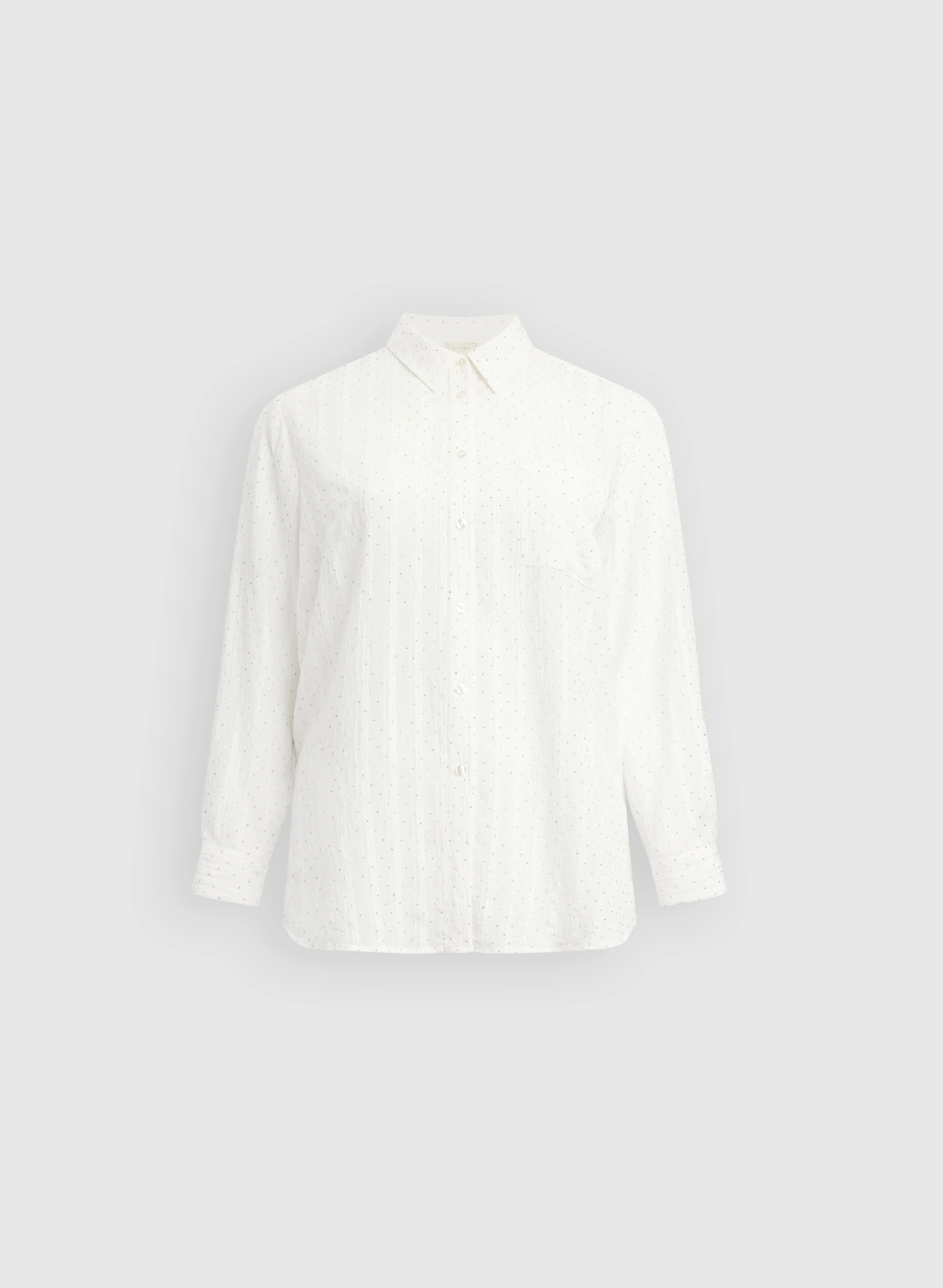 Embellished Shadow Stripe Blouse - Image 6