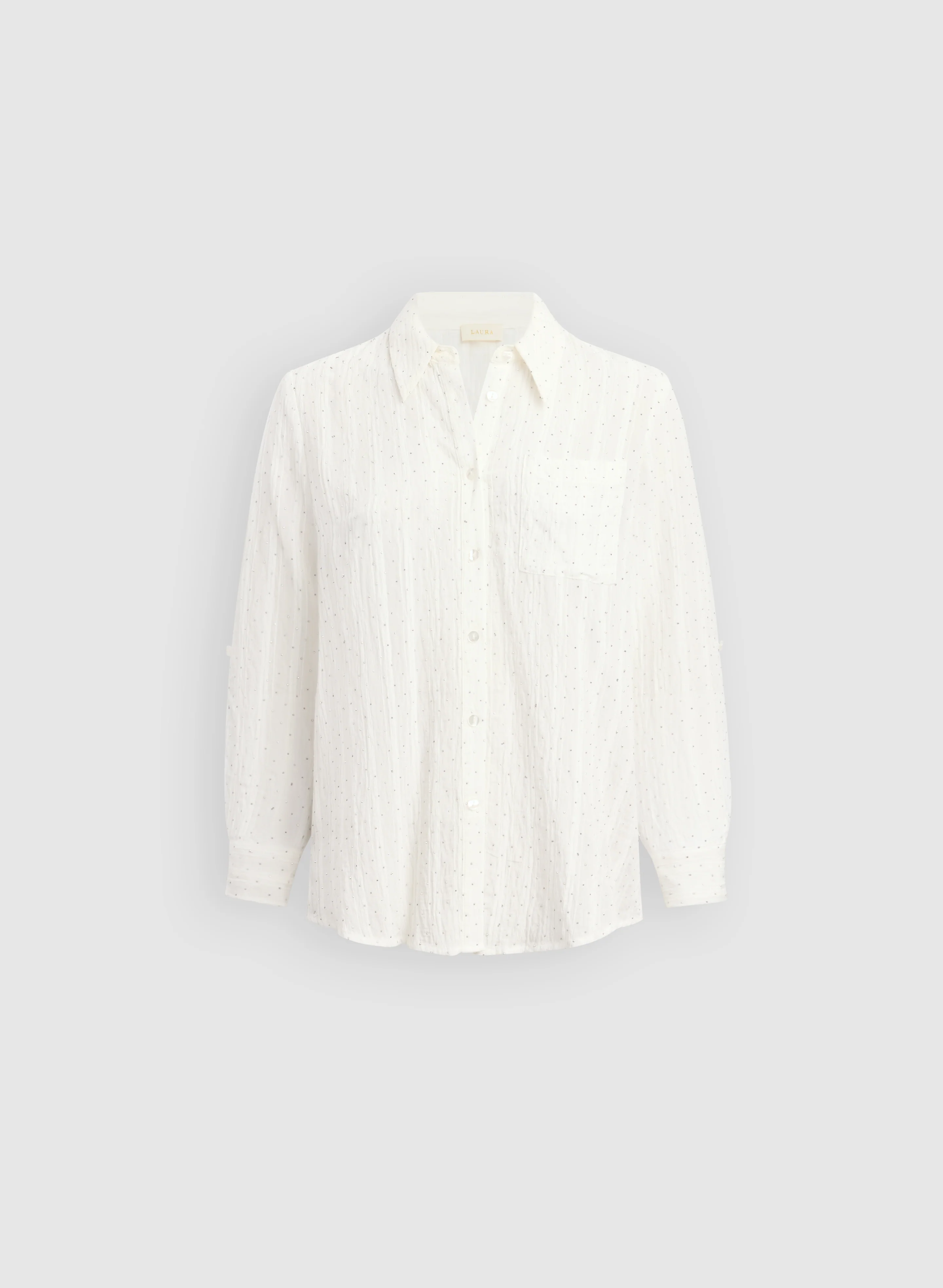 Embellished Shadow Stripe Blouse - Image 6