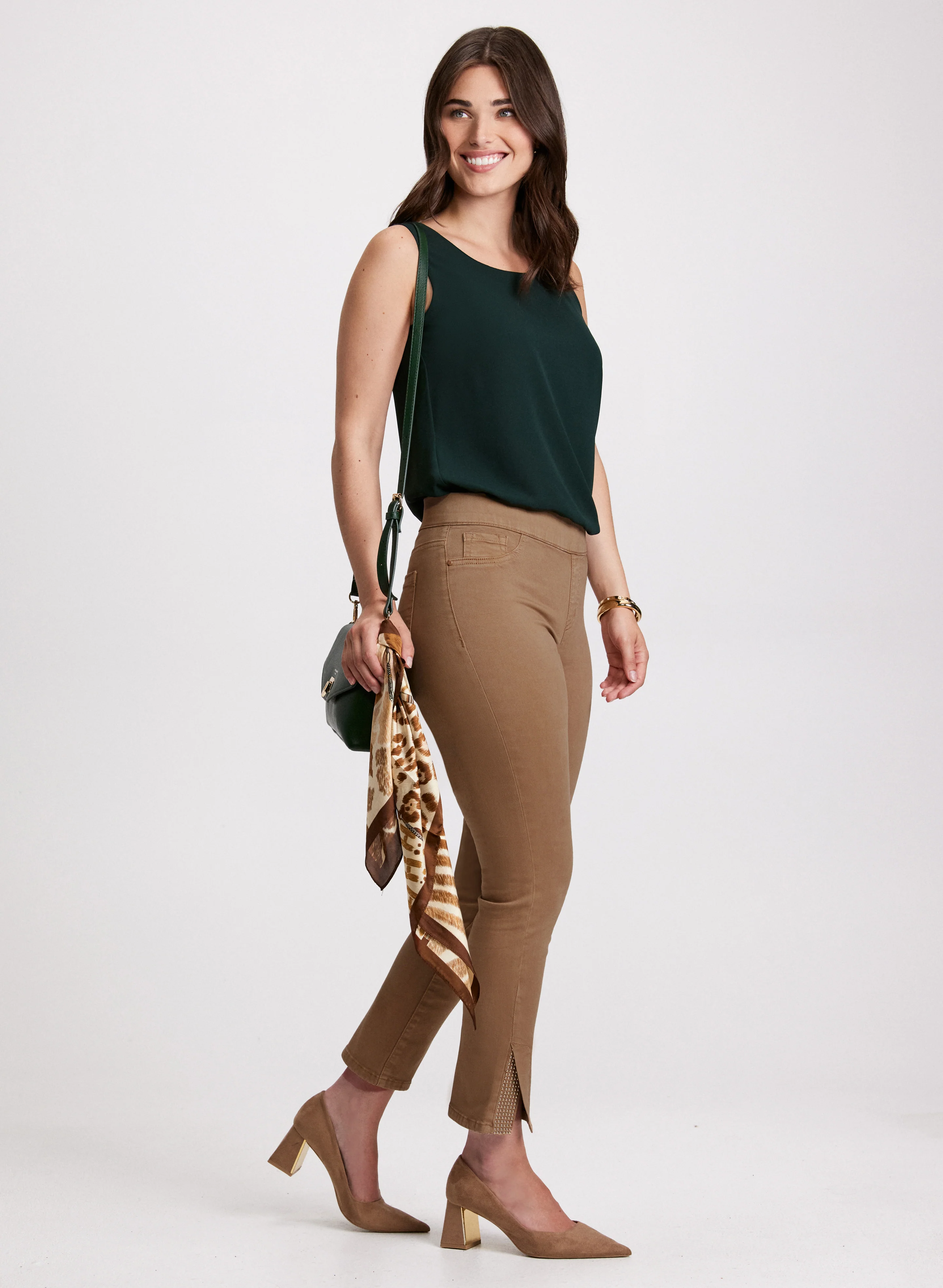 Embellished Slit Hem Jeans - Image 8