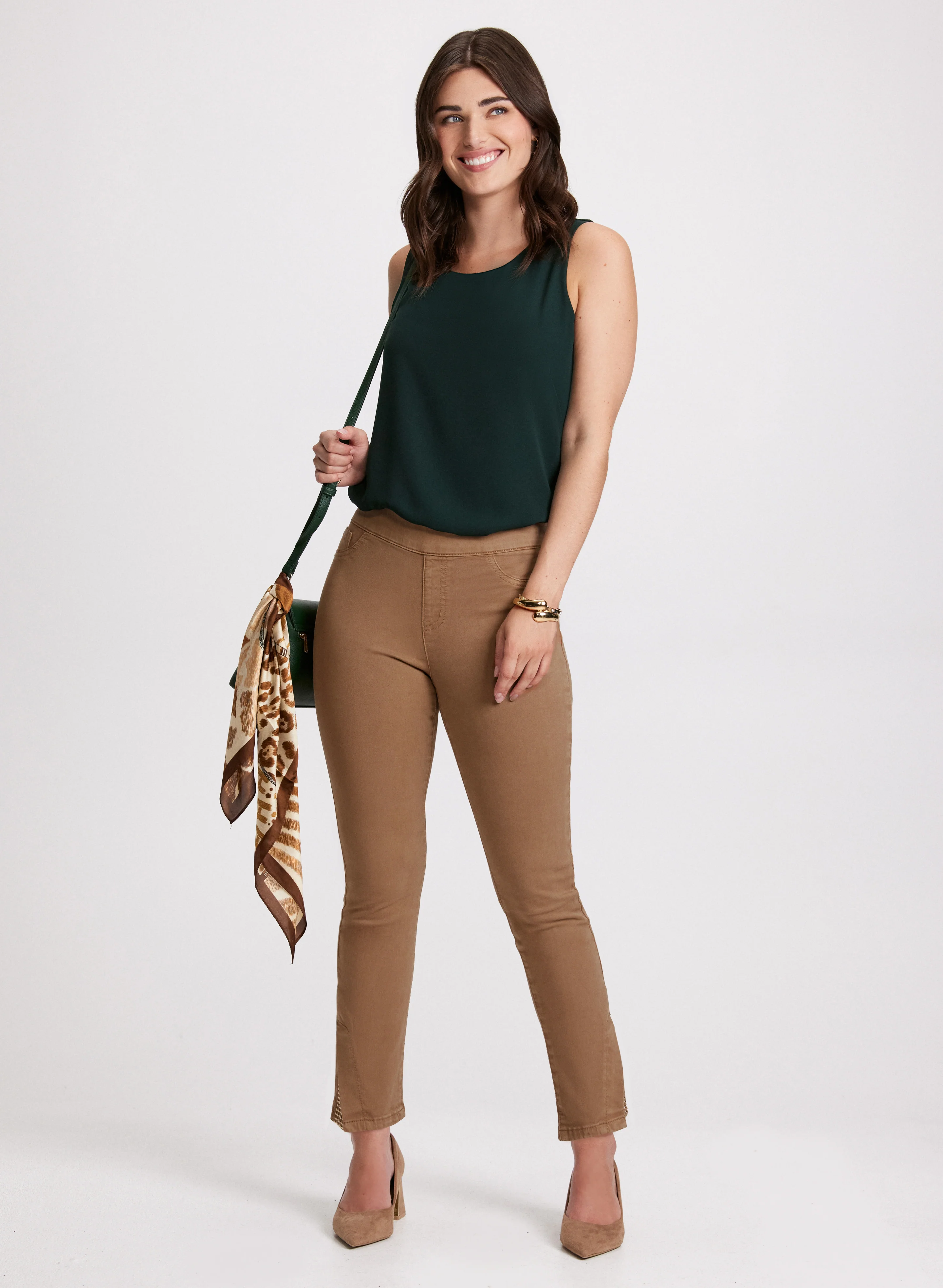 Embellished Slit Hem Jeans - Image 9