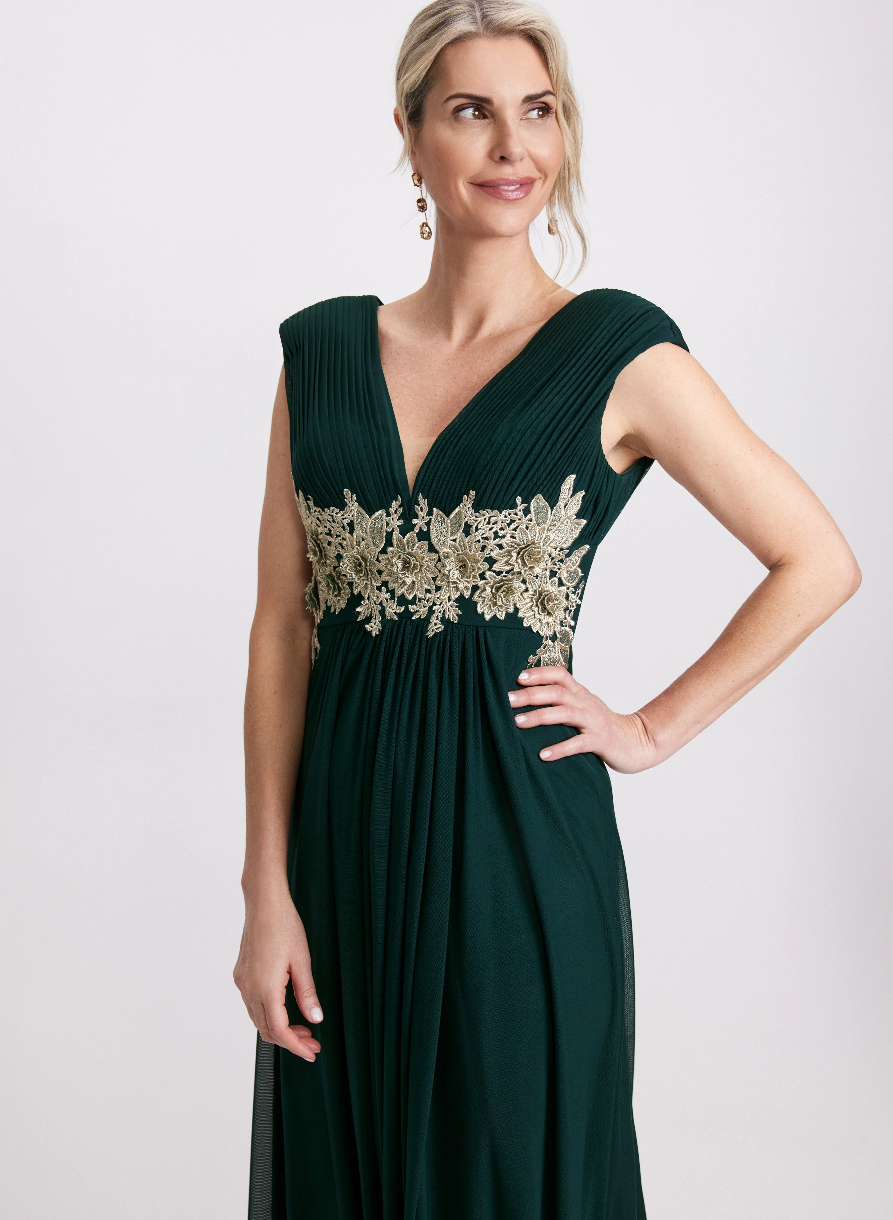Embroidered Appliqué Maxi Dress - Image 4