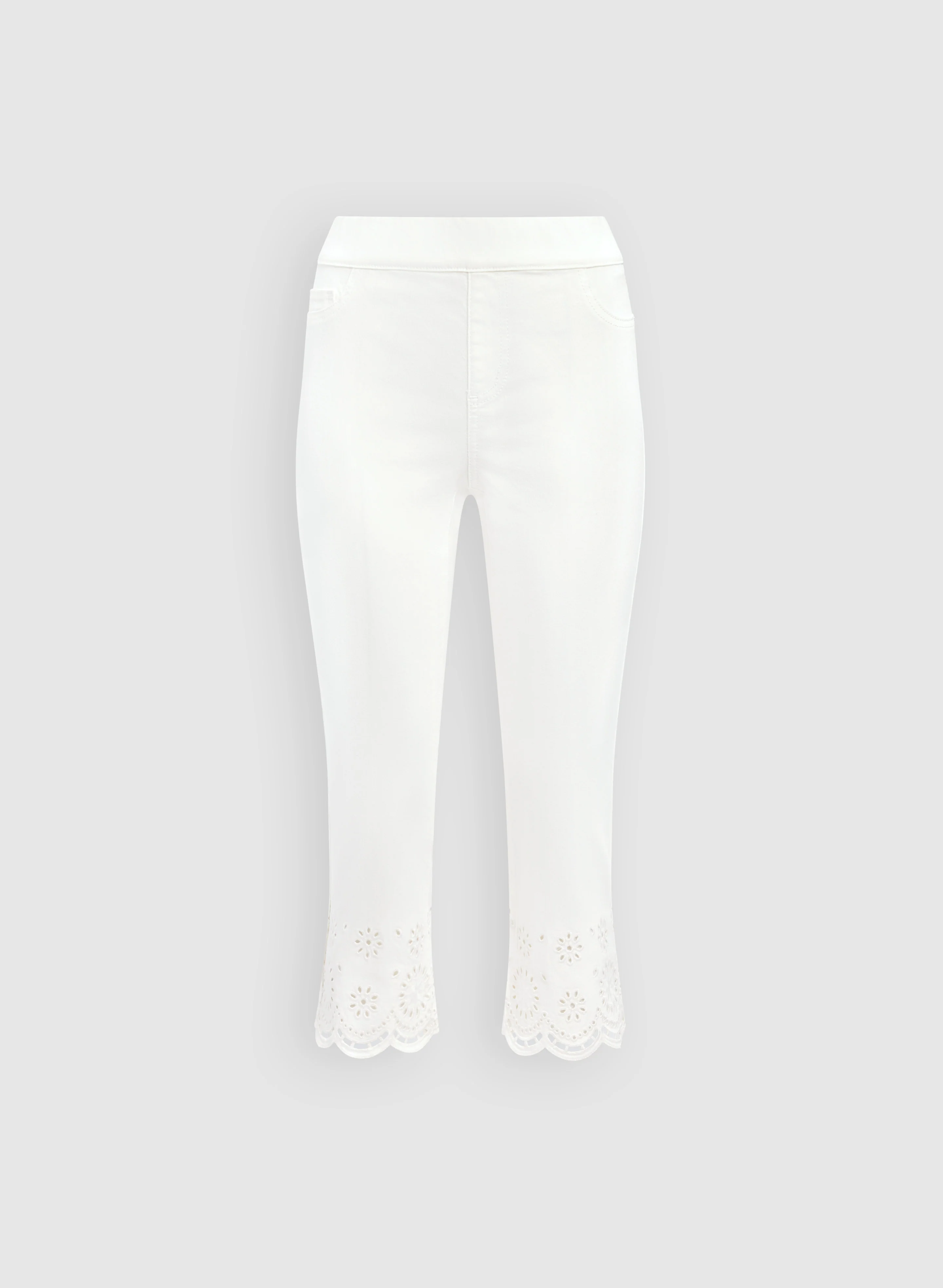 Embroidered Denim Capris - Image 6