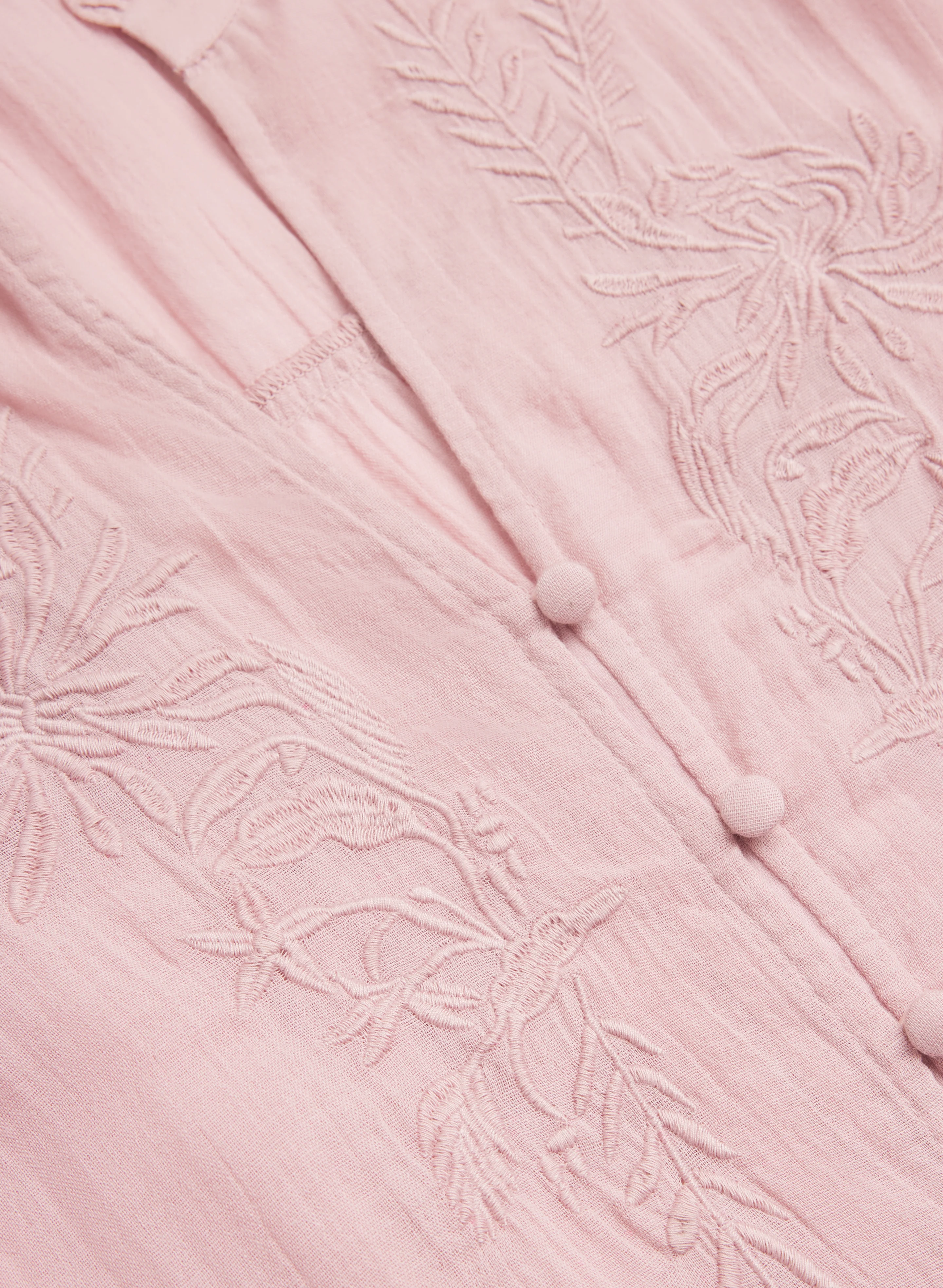 Floral Embroidered Cotton Blouse - Image 7