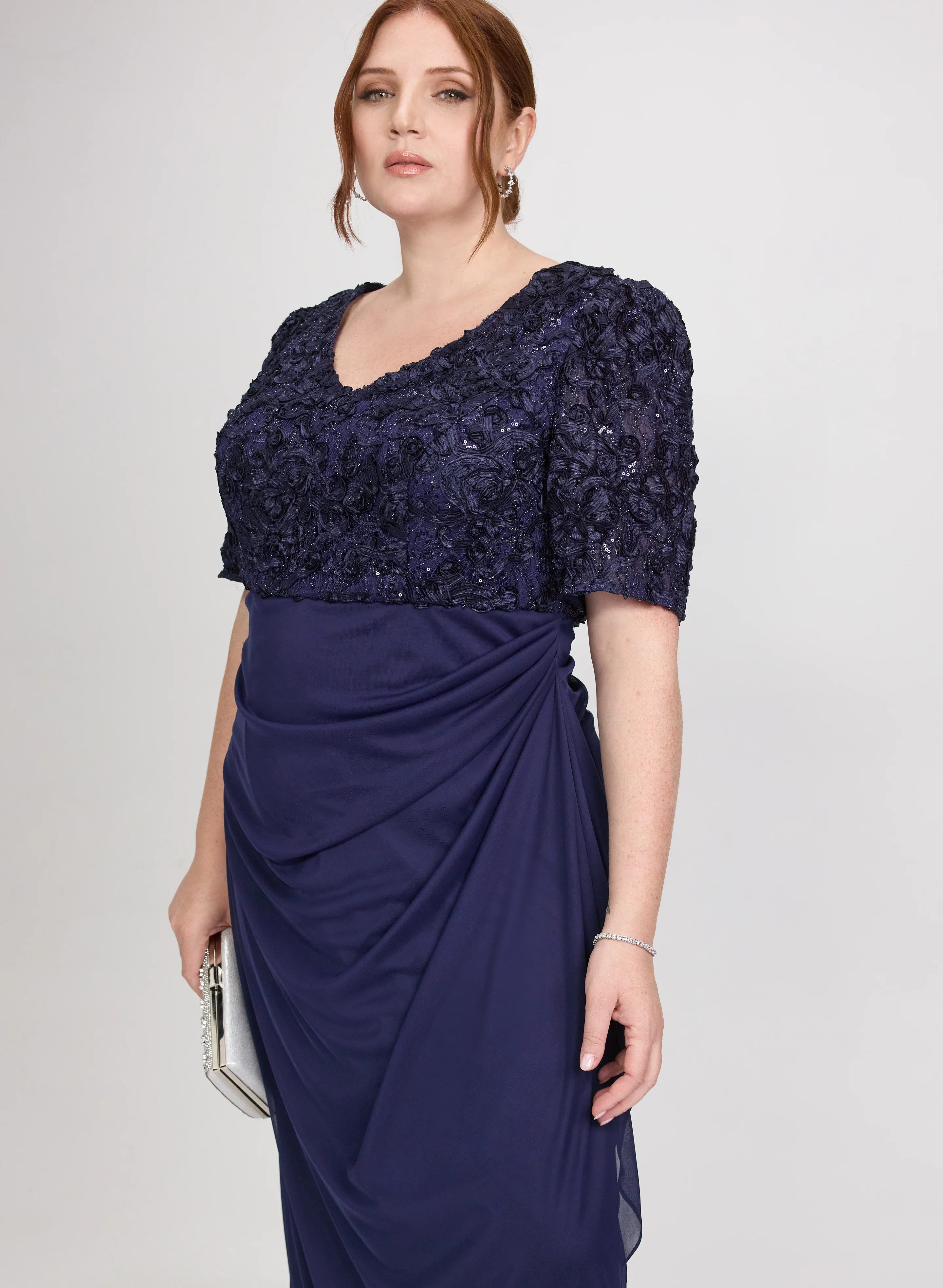 Embroidered Empire Waist Dress - Image 3