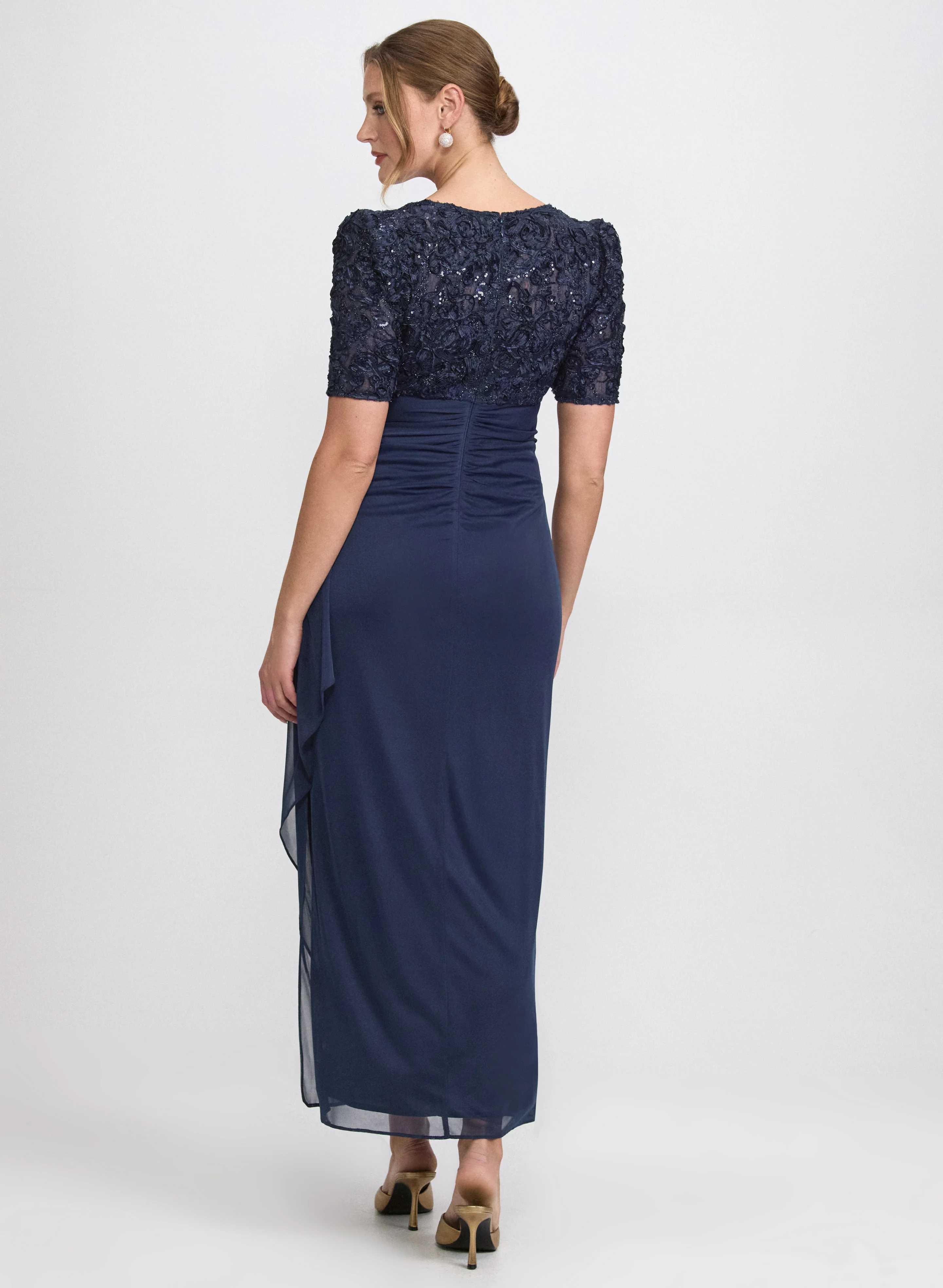 Embroidered Empire Waist Dress - Image 4