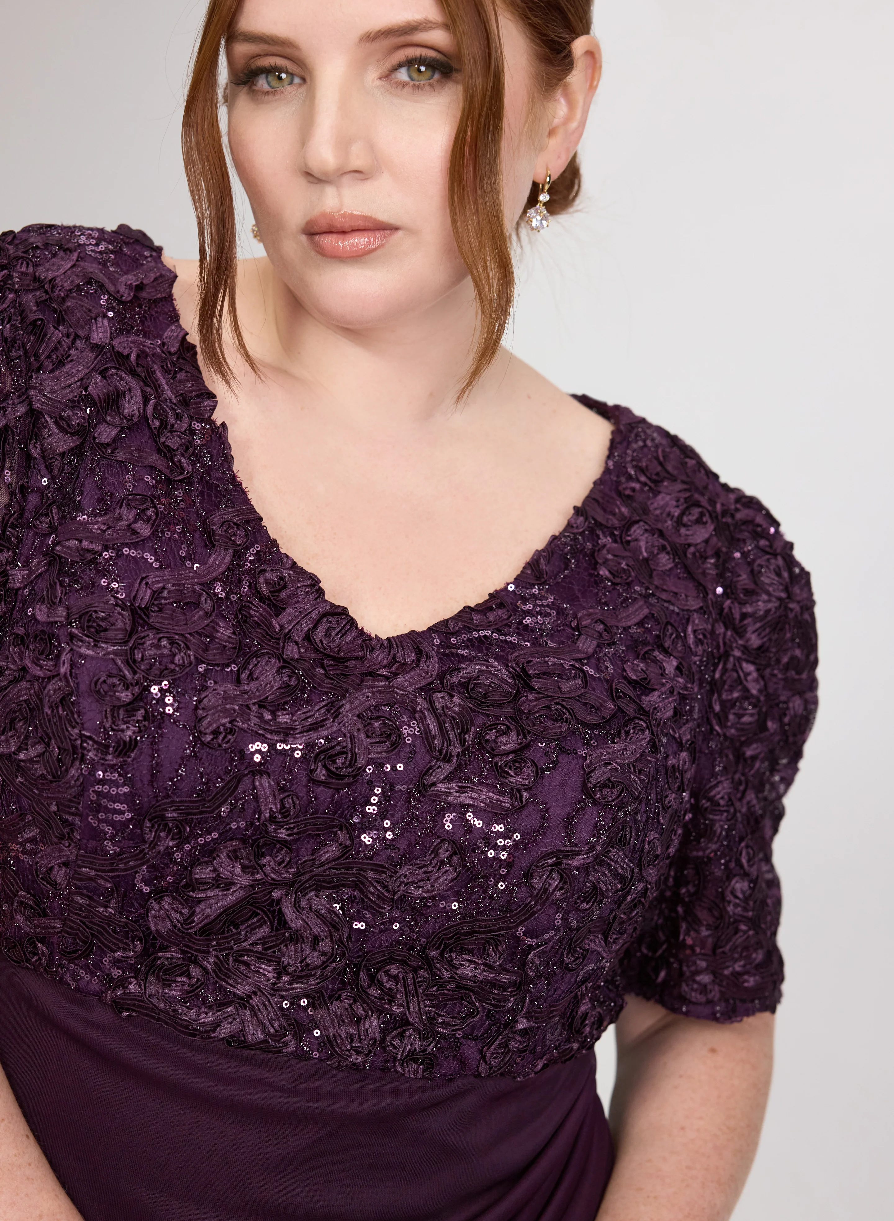 Embroidered Empire Waist Dress - Image 3