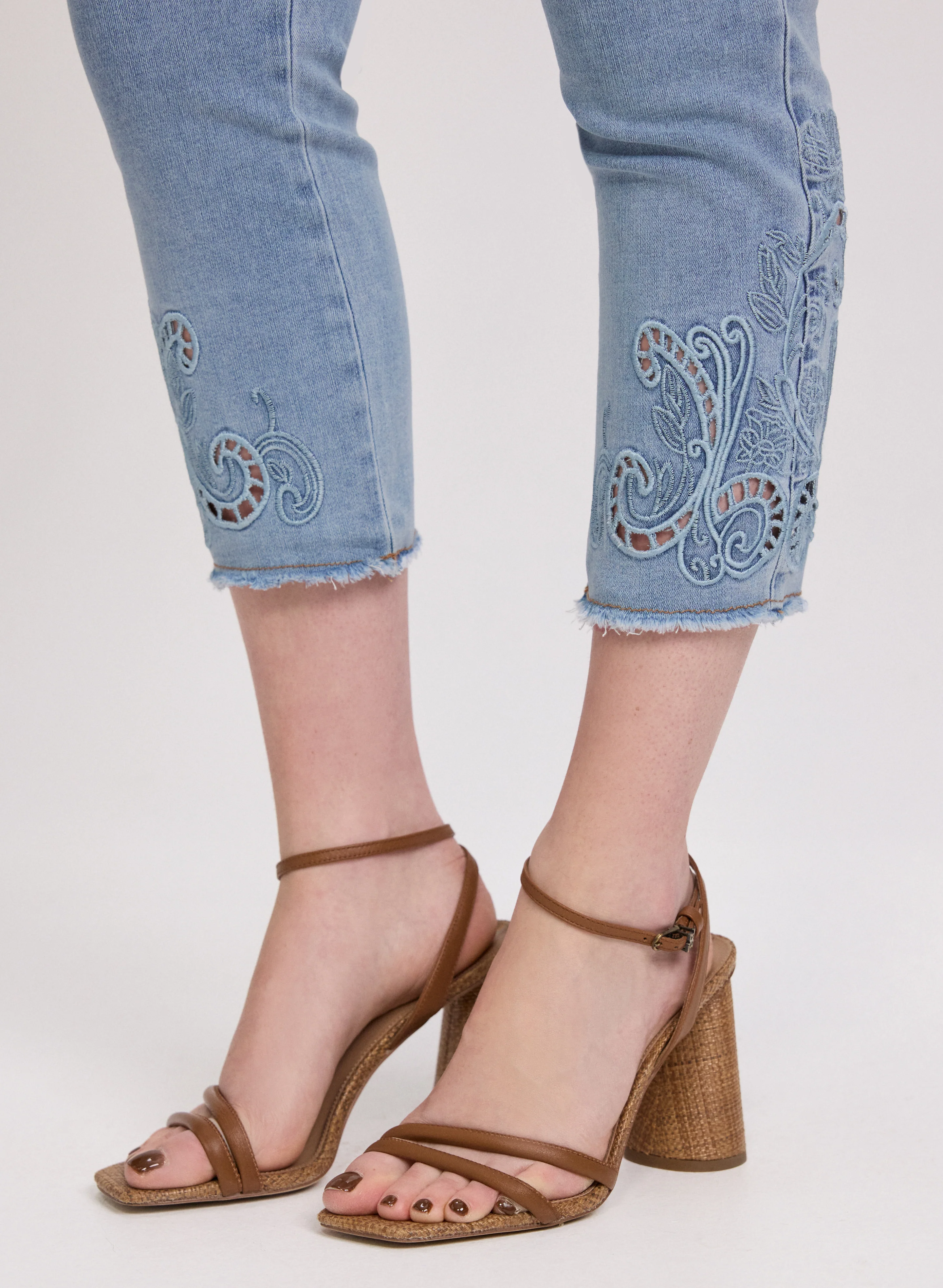 Embroidered Hem Jeans - Image 2