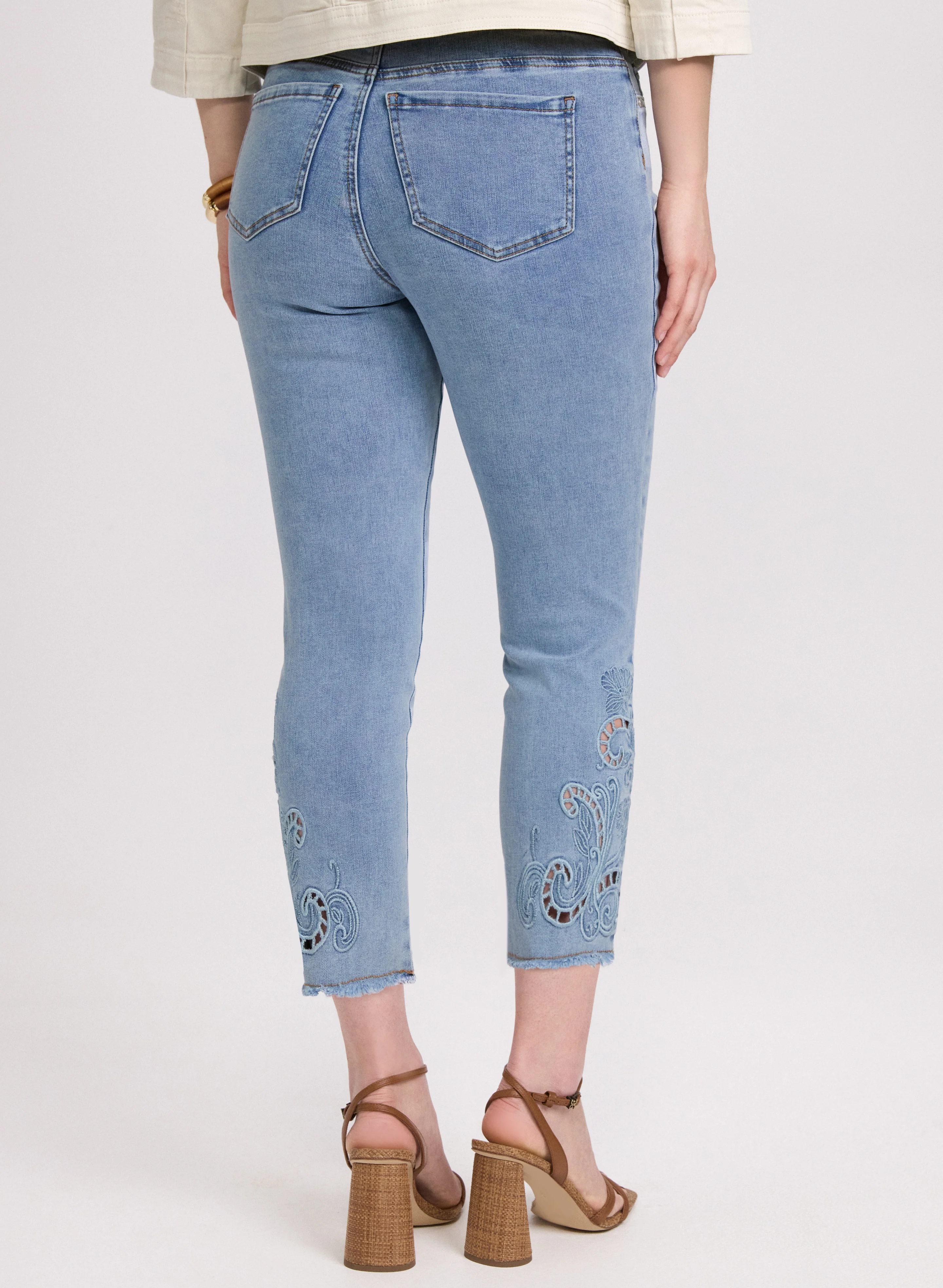 Embroidered Hem Jeans - Image 4