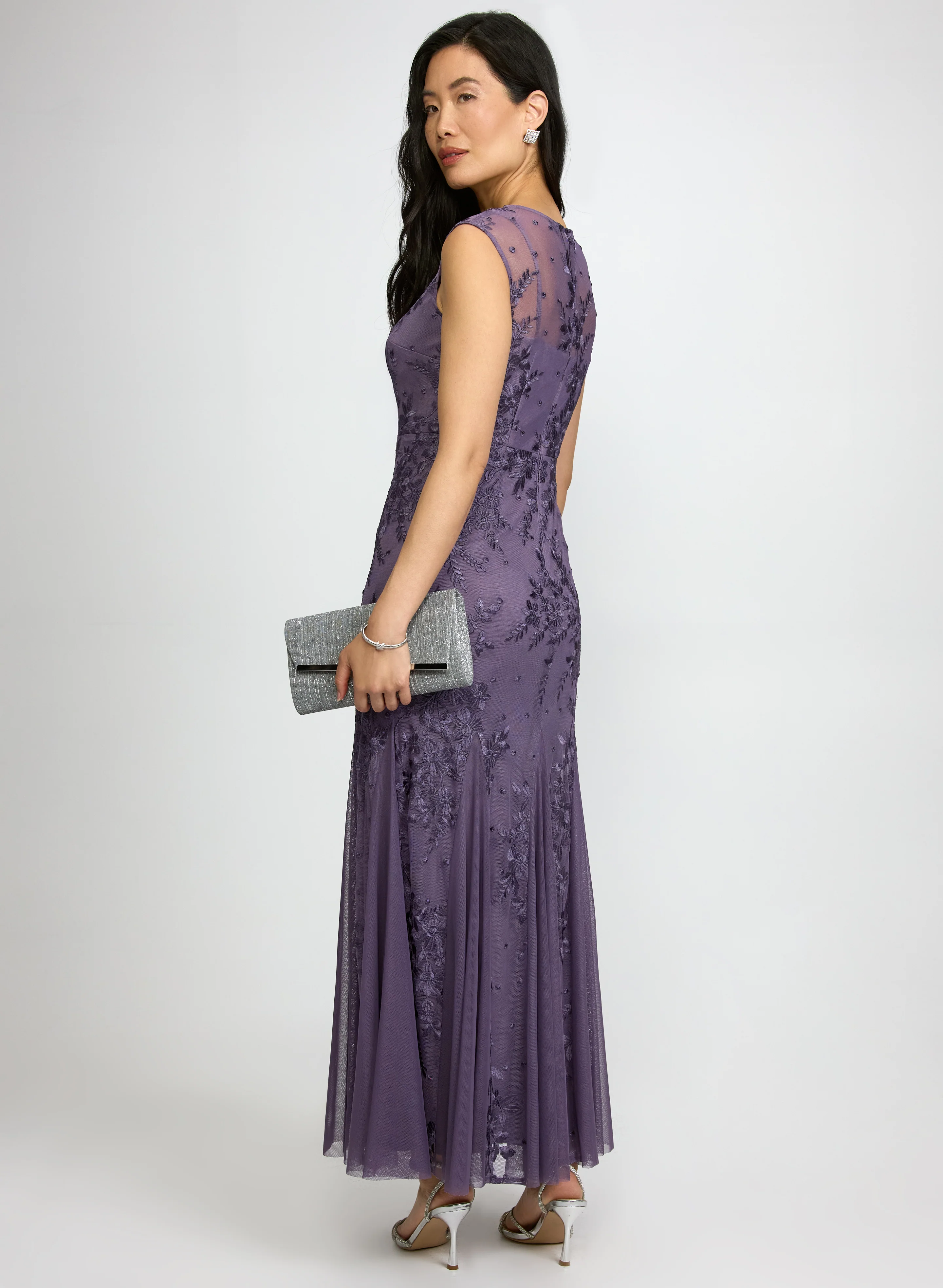 Embroidered Mesh Dress - Image 4
